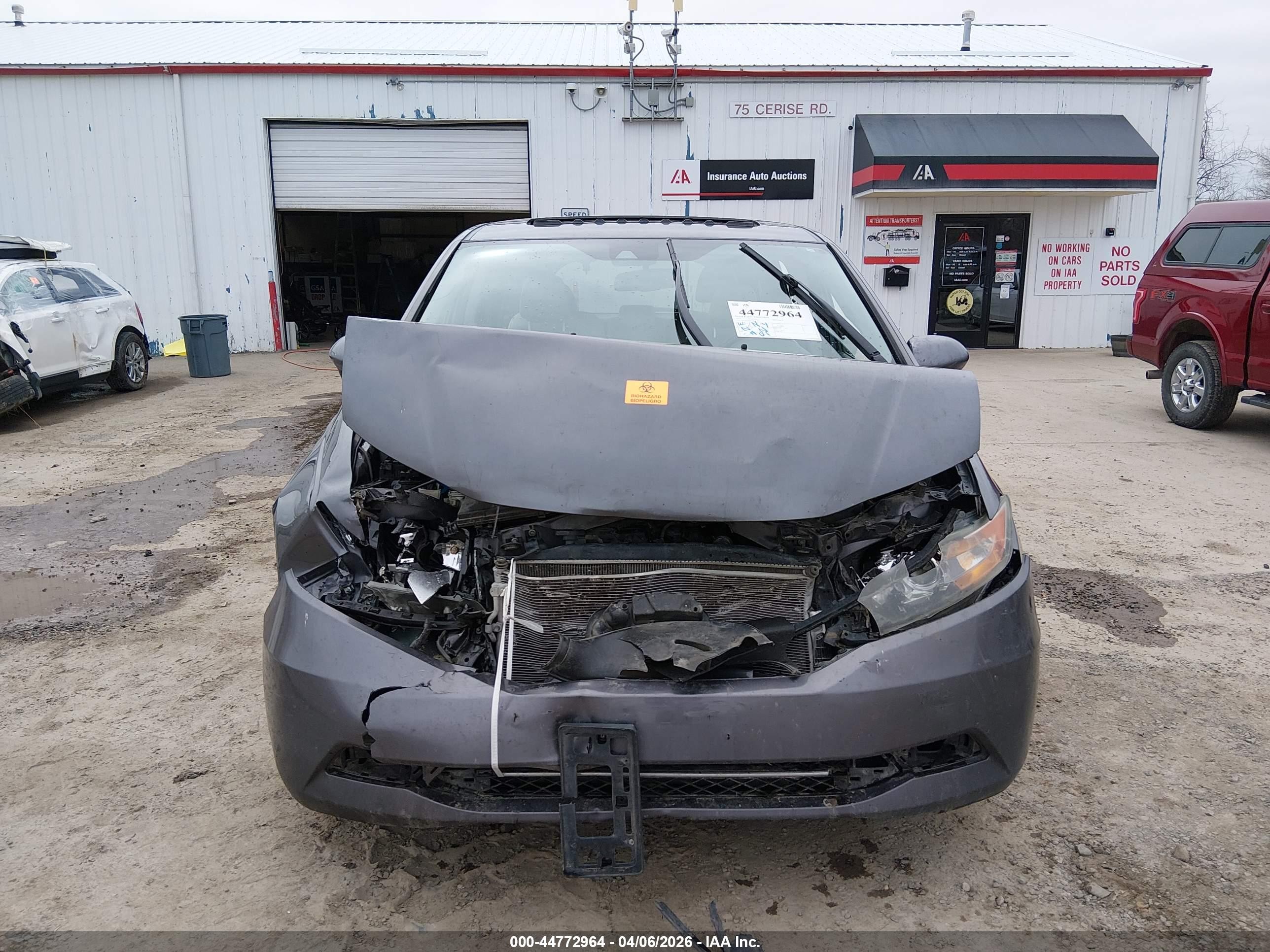 2014 Honda Odyssey Ex-l Gray vin: 5FNRL5H66EB018581