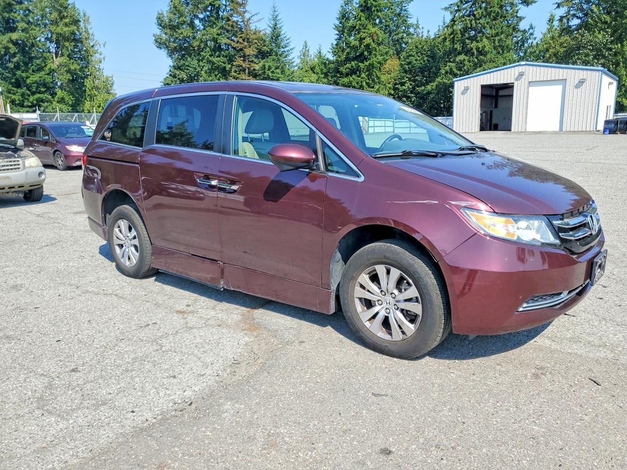 2014 Honda Odyssey Exl Maroon vin: 5FNRL5H66EB019018