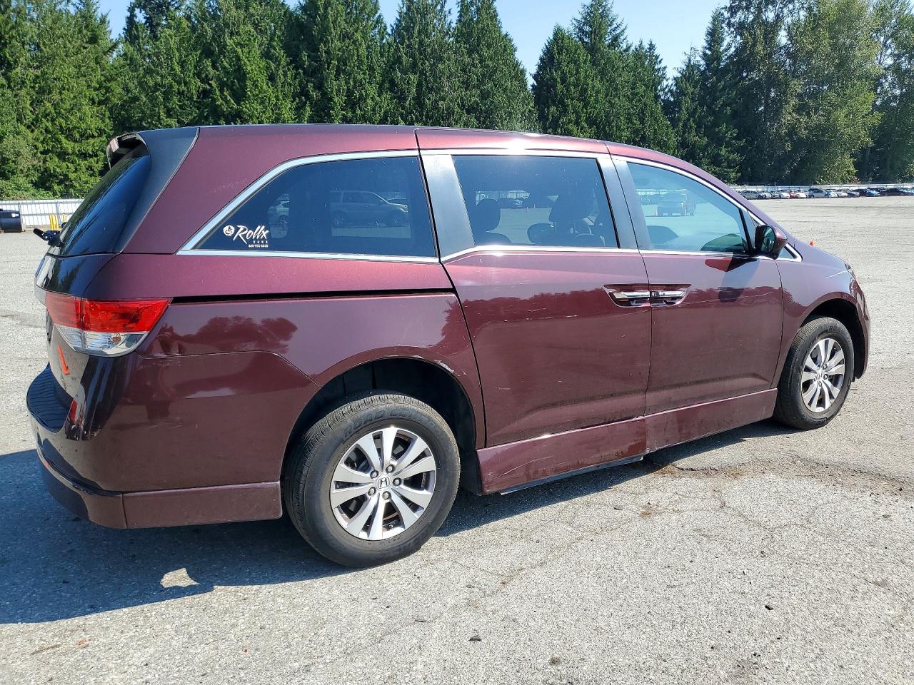 2014 Honda Odyssey Exl Maroon vin: 5FNRL5H66EB019018