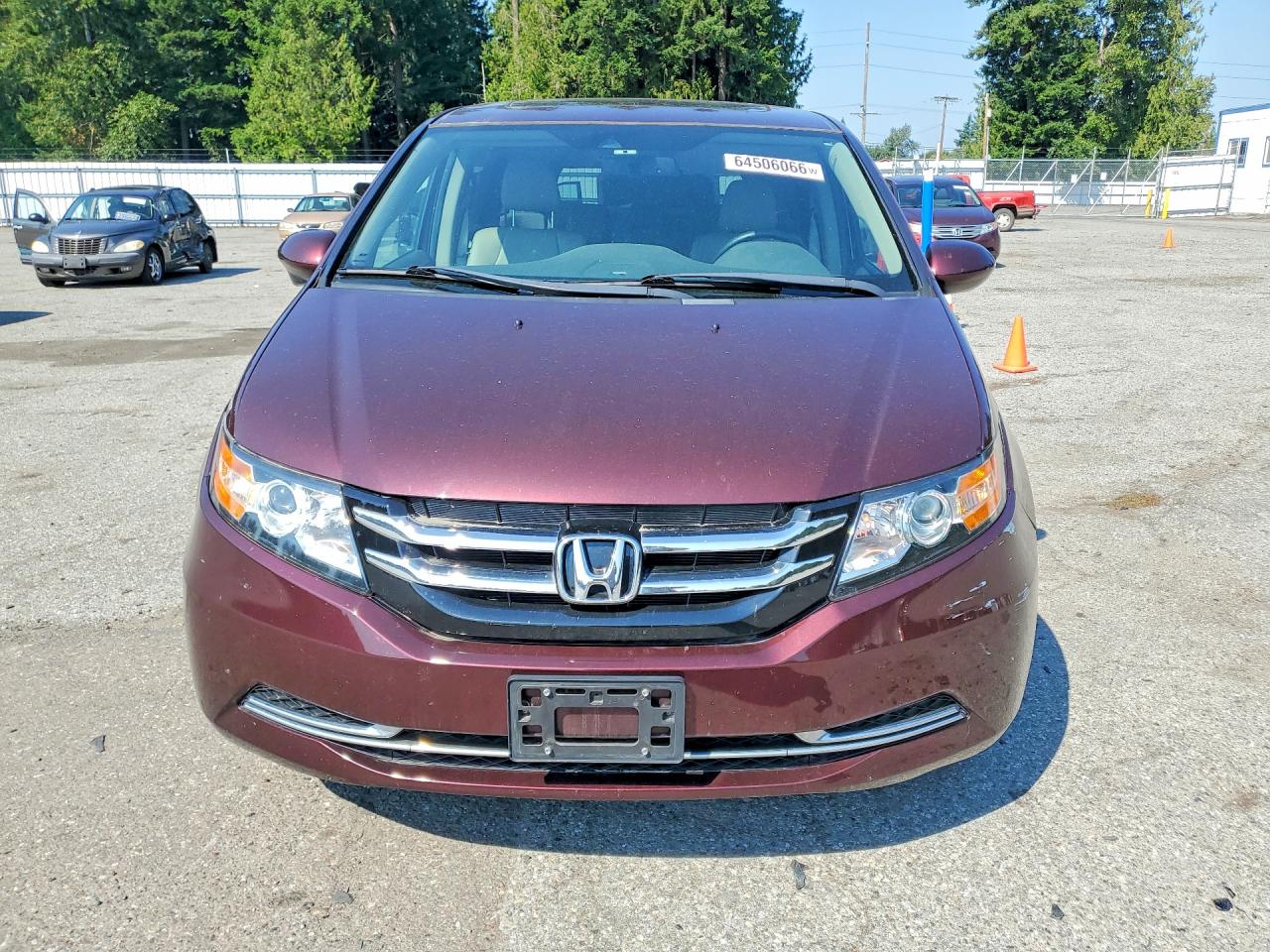 2014 Honda Odyssey Exl Maroon vin: 5FNRL5H66EB019018