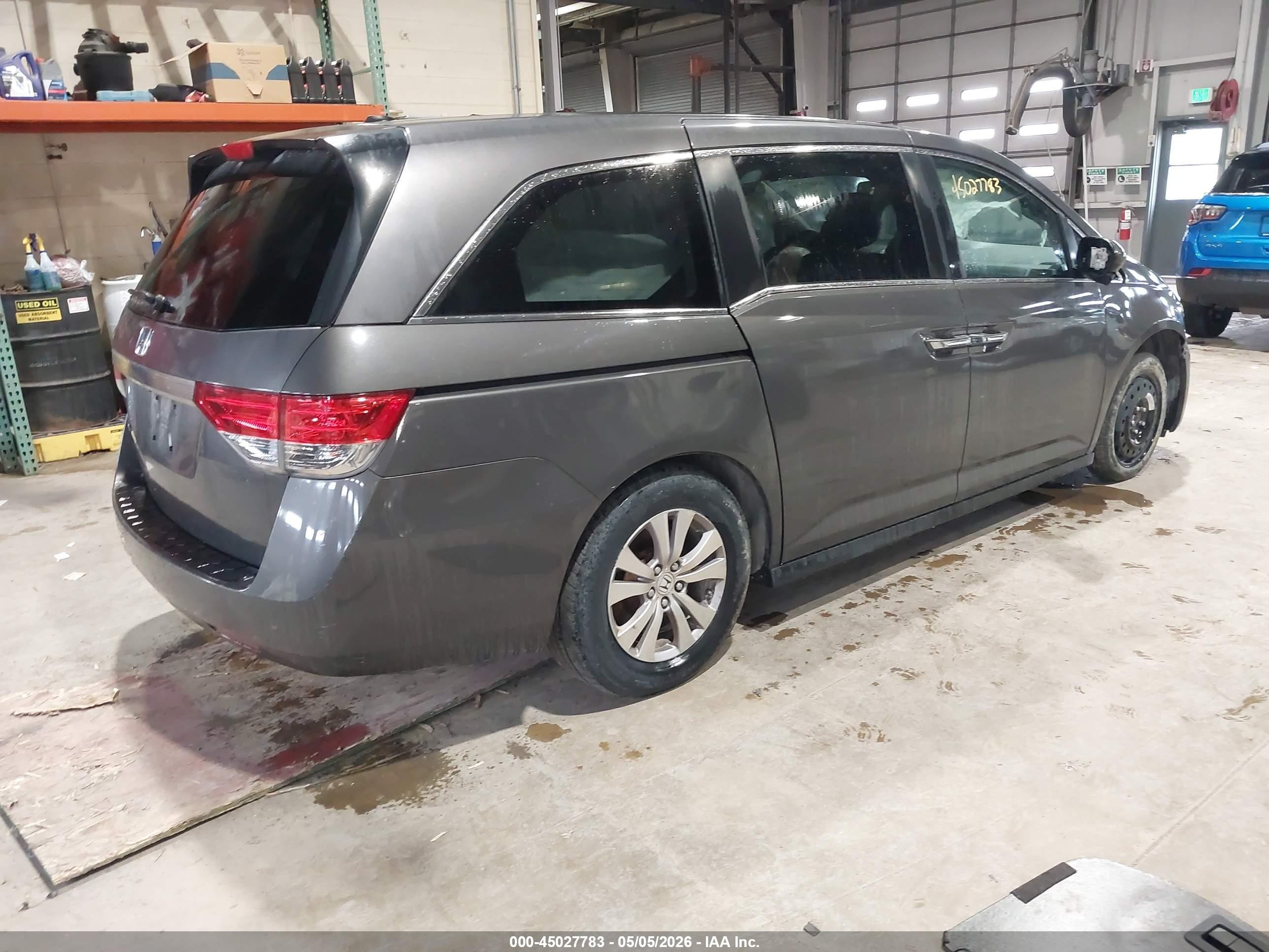 2014 Honda Odyssey Ex-l Gray vin: 5FNRL5H66EB020461
