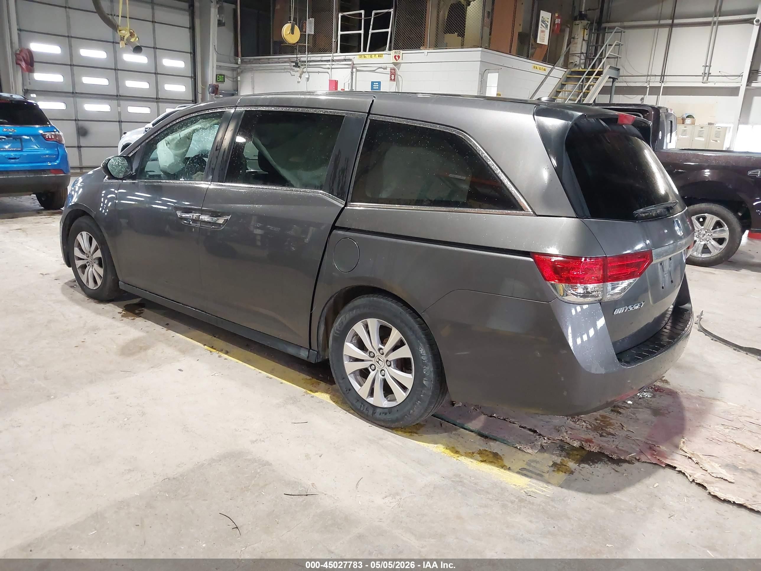 2014 Honda Odyssey Ex-l Gray vin: 5FNRL5H66EB020461