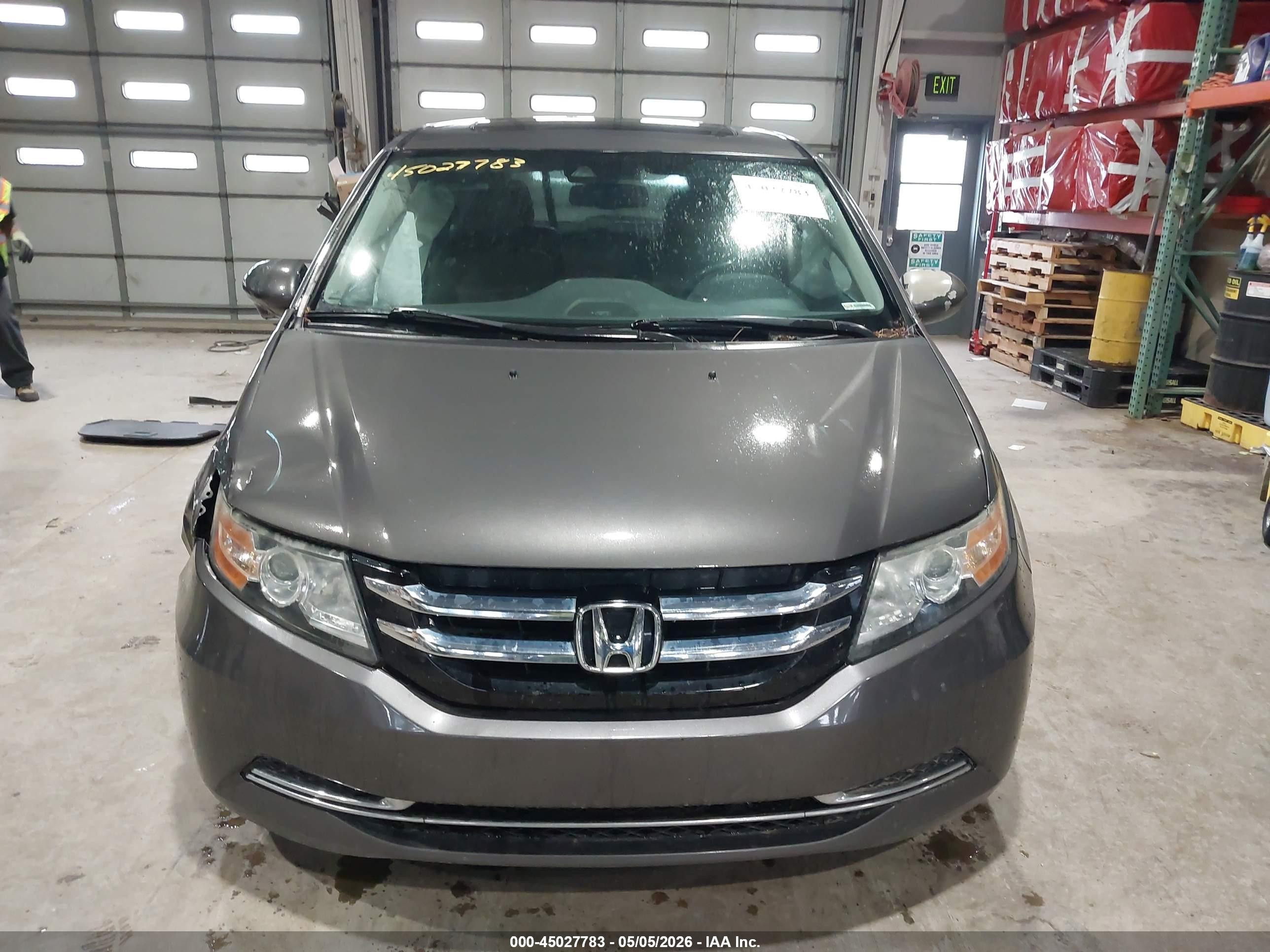 2014 Honda Odyssey Ex-l Gray vin: 5FNRL5H66EB020461