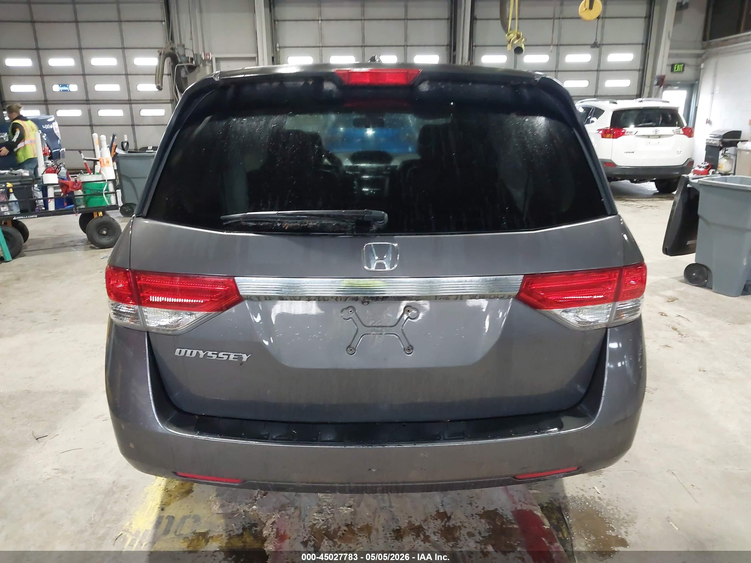 2014 Honda Odyssey Ex-l Gray vin: 5FNRL5H66EB020461