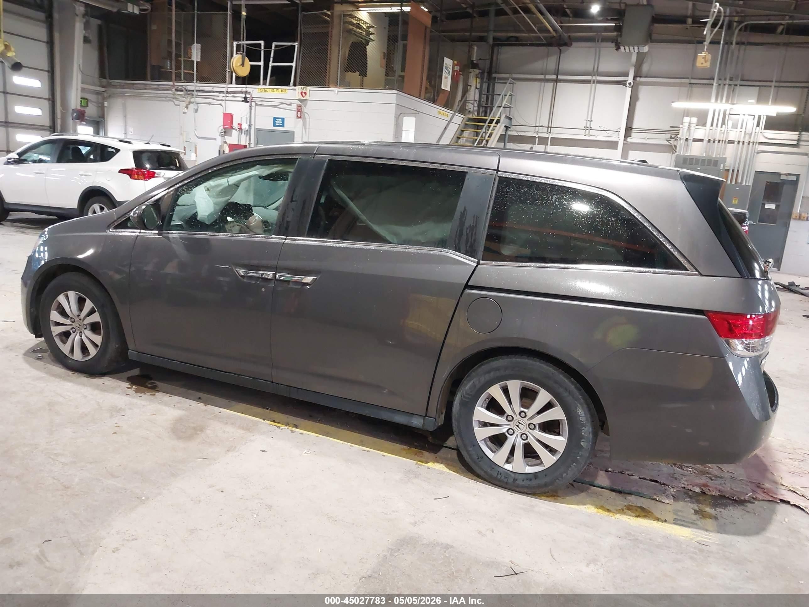 2014 Honda Odyssey Ex-l Gray vin: 5FNRL5H66EB020461
