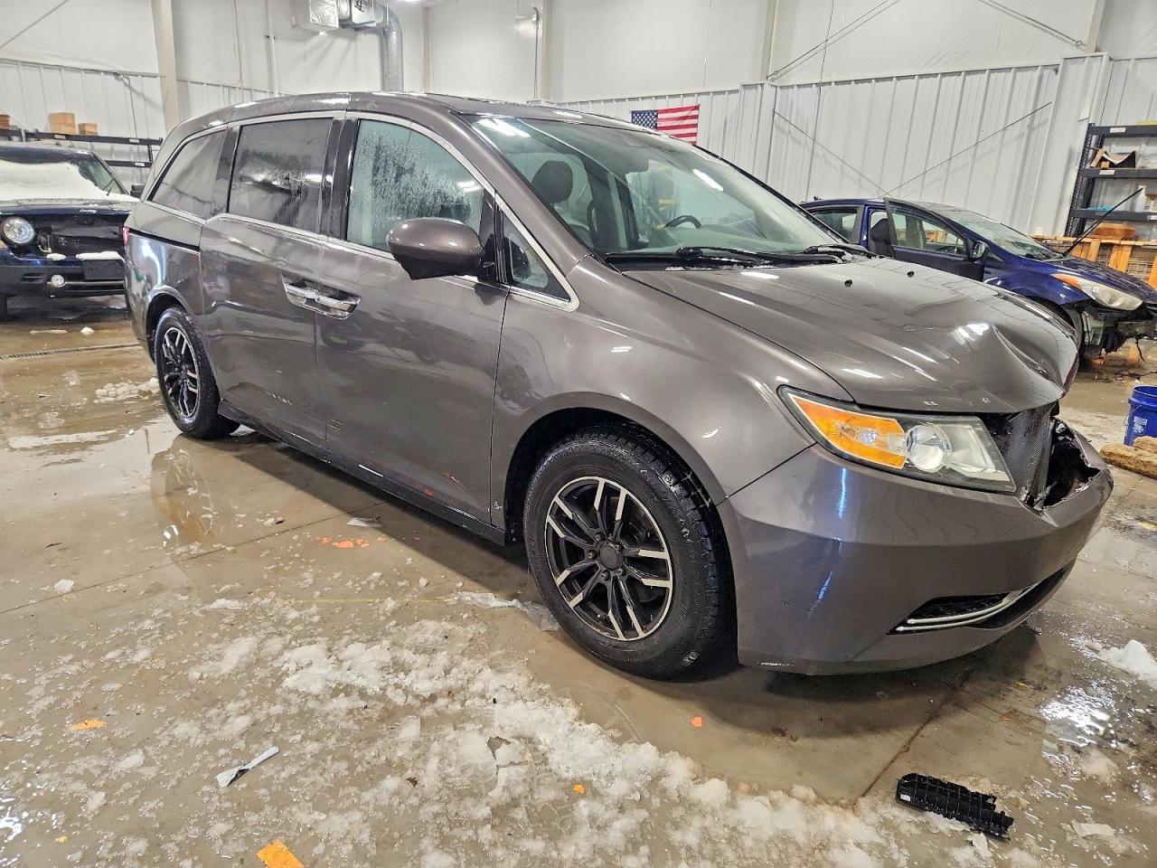 2014 Honda Odyssey Exl Gray vin: 5FNRL5H66EB023554