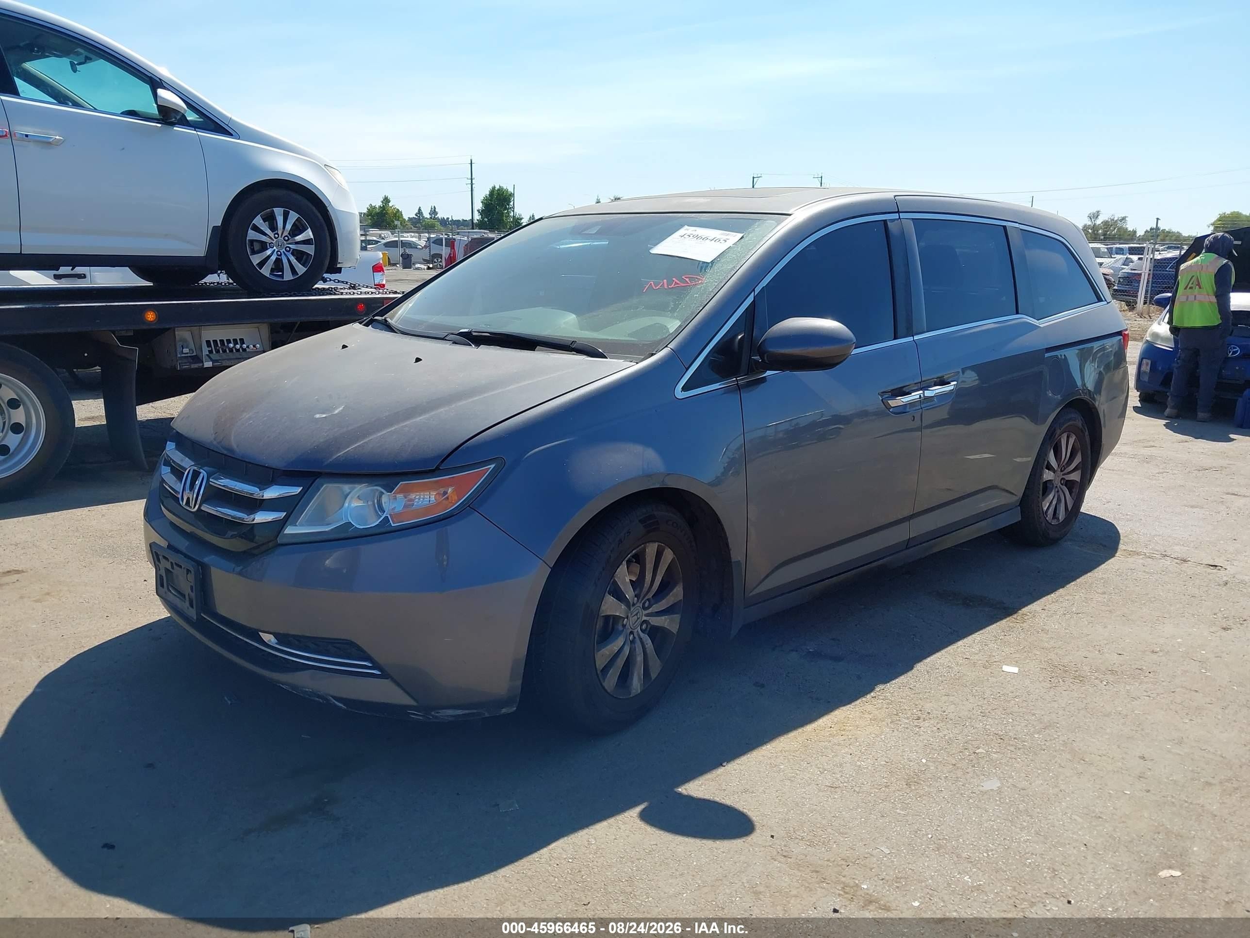 2014 Honda Odyssey Ex-l Gray vin: 5FNRL5H66EB025871
