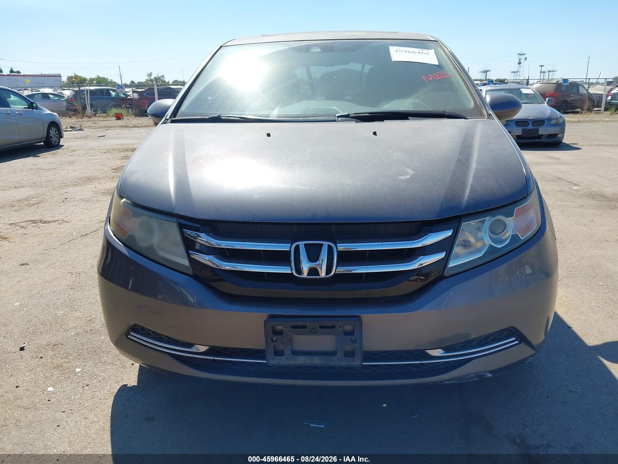 2014 Honda Odyssey Ex-l Gray vin: 5FNRL5H66EB025871