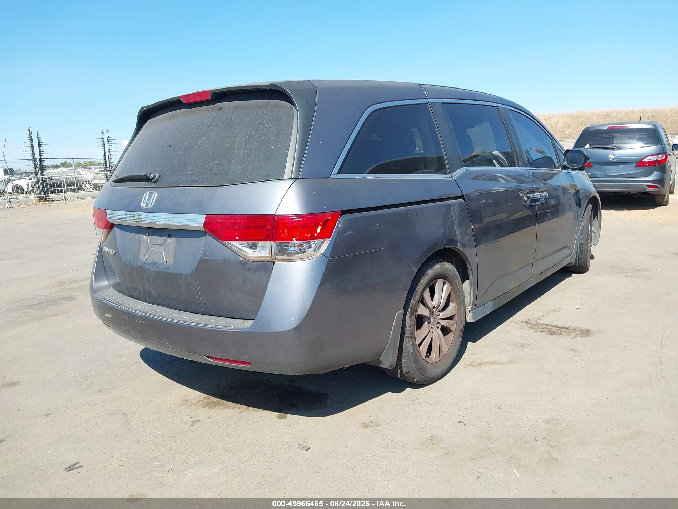 2014 Honda Odyssey Ex-l Gray vin: 5FNRL5H66EB025871