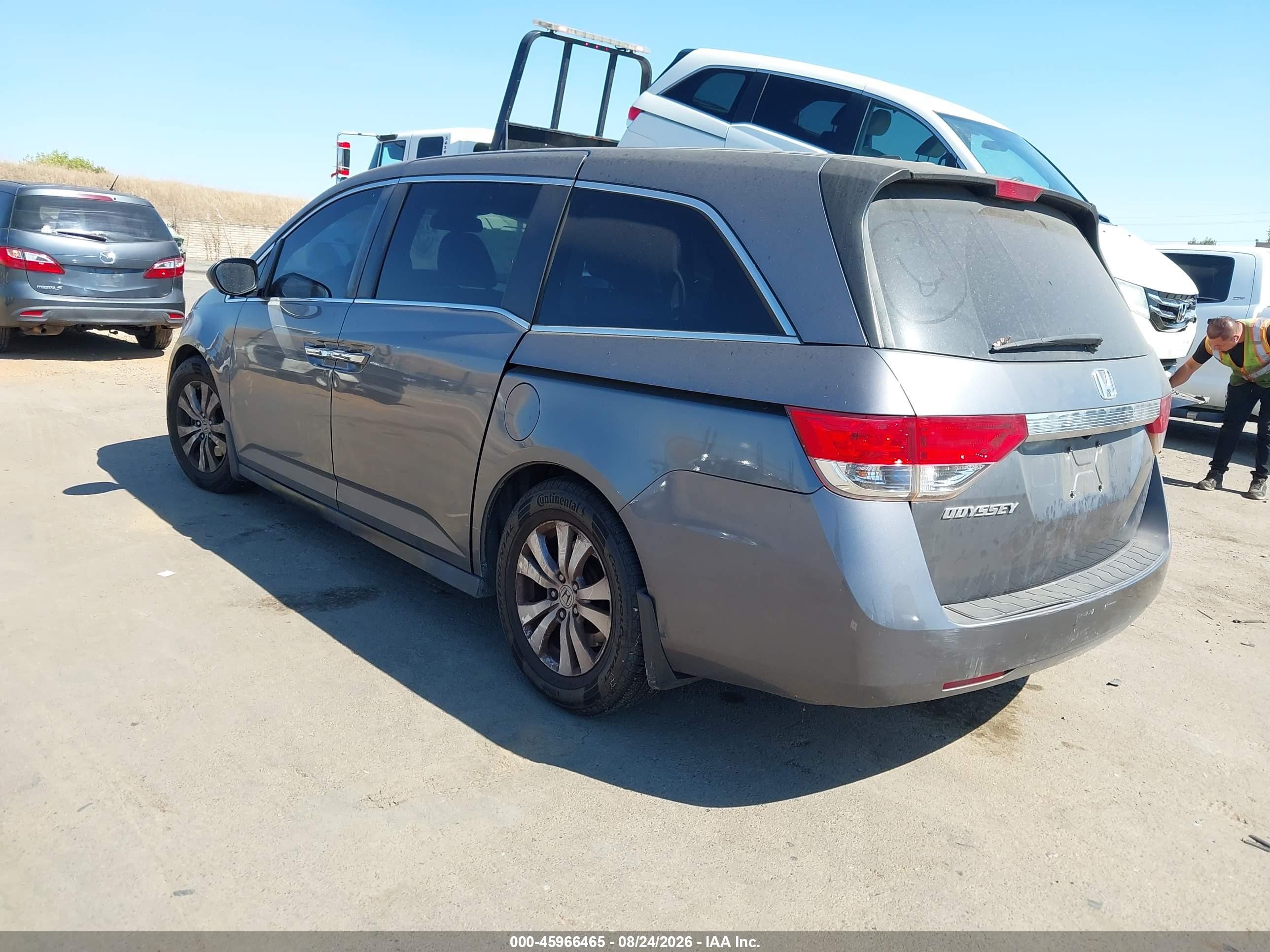 2014 Honda Odyssey Ex-l Gray vin: 5FNRL5H66EB025871