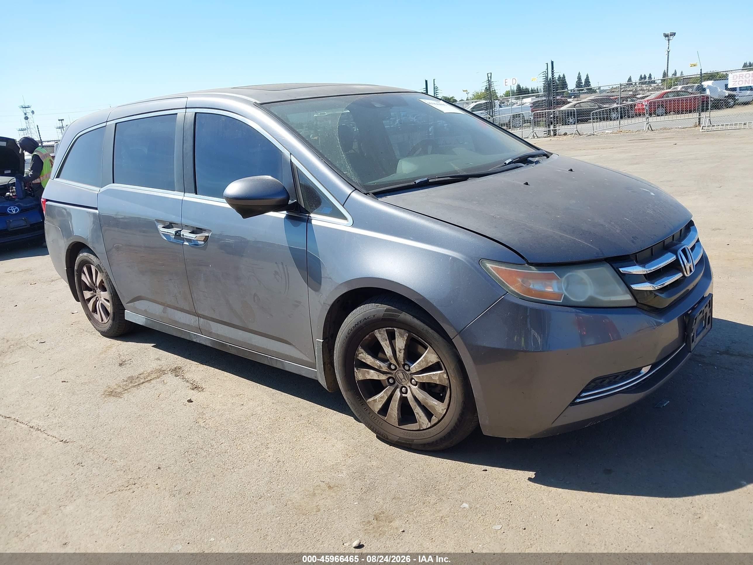 2014 Honda Odyssey Ex-l Gray vin: 5FNRL5H66EB025871