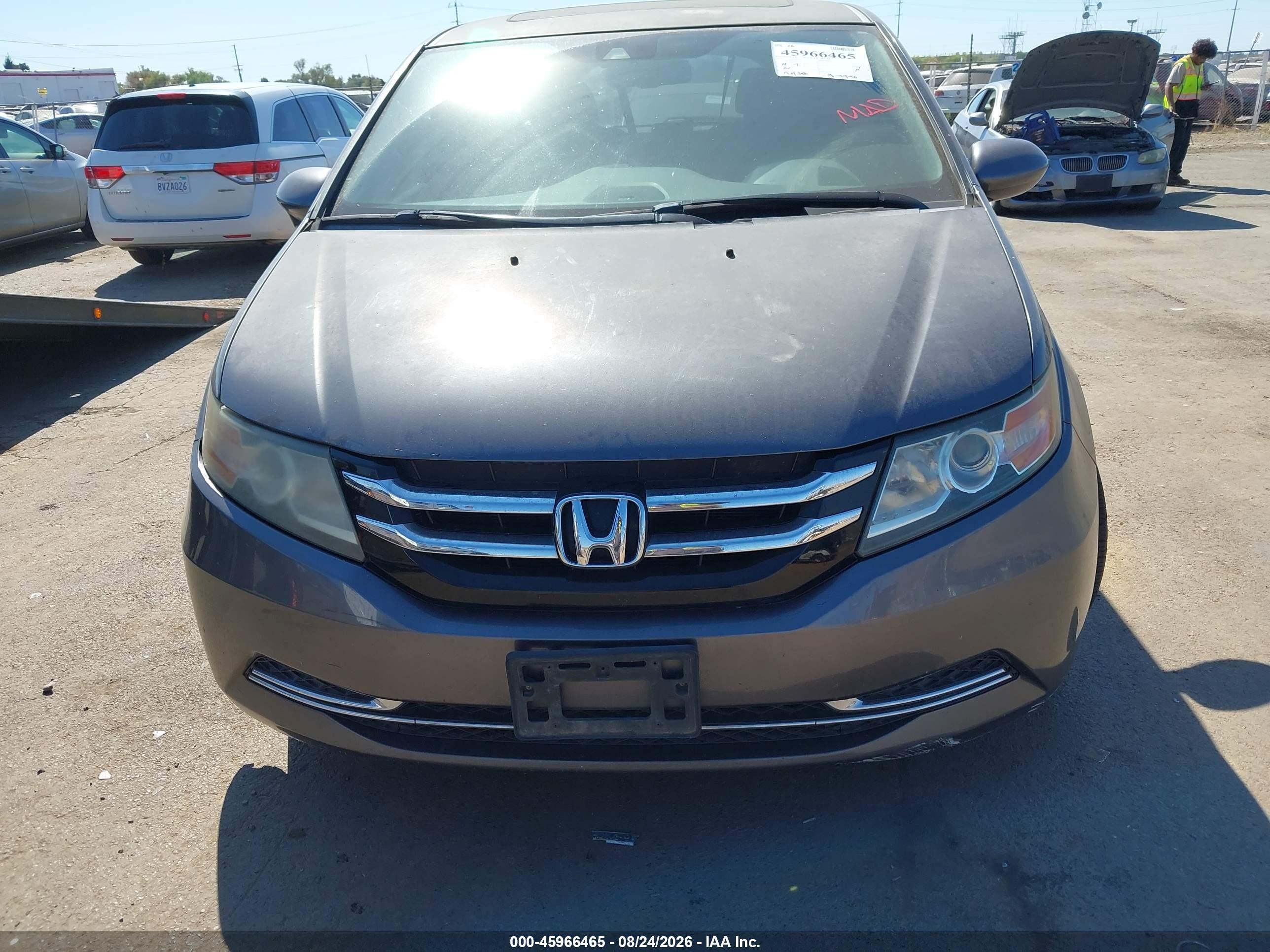 2014 Honda Odyssey Ex-l Gray vin: 5FNRL5H66EB025871