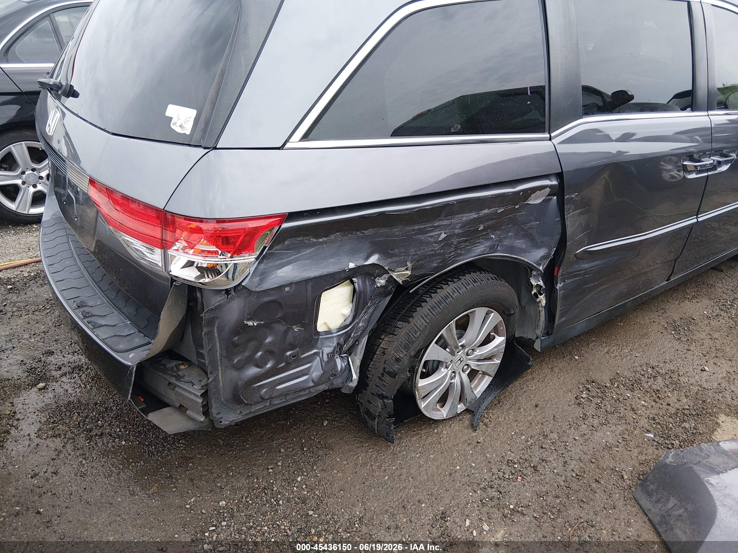 2014 Honda Odyssey Ex-l Gray vin: 5FNRL5H66EB026499