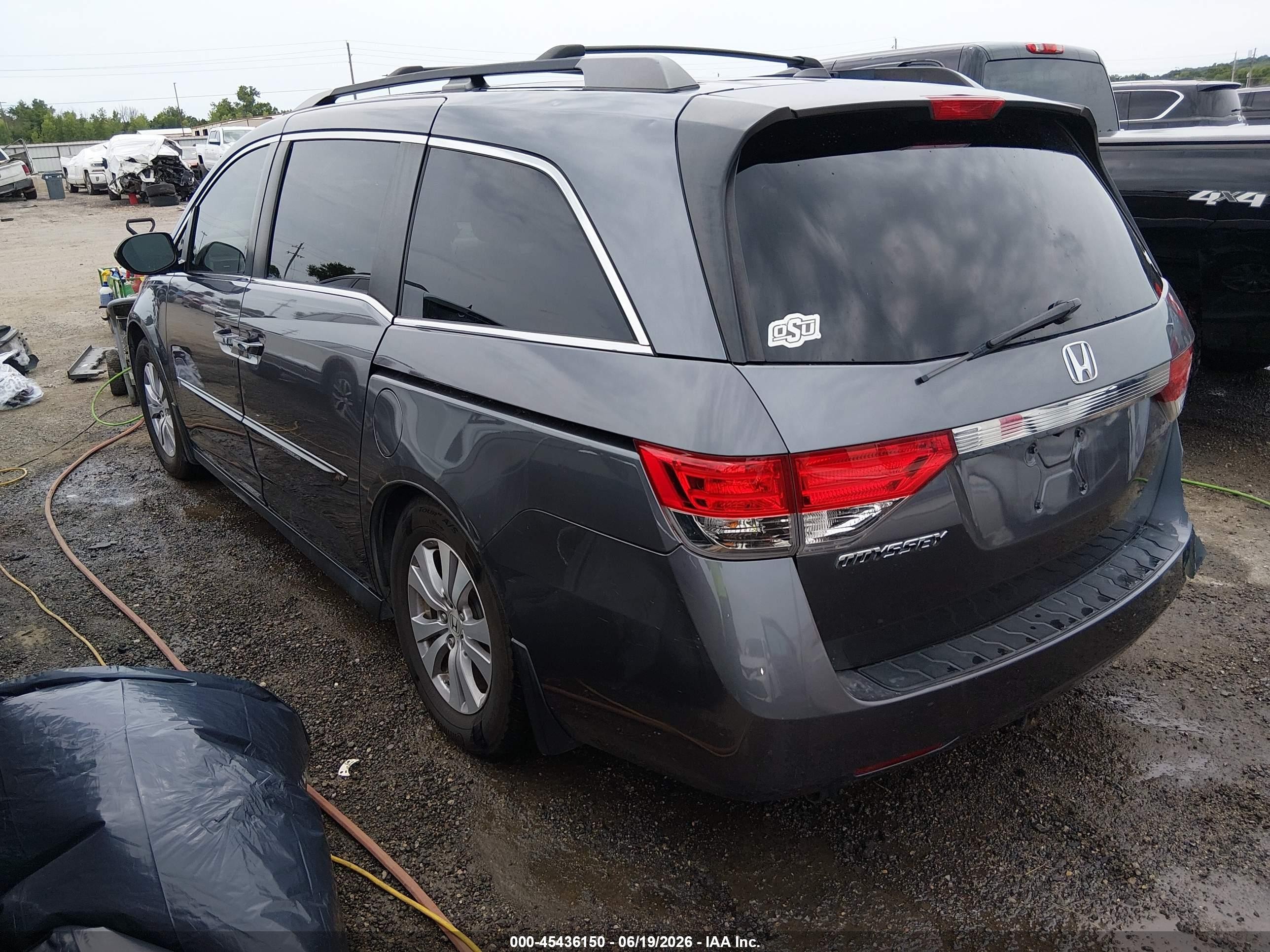 2014 Honda Odyssey Ex-l Gray vin: 5FNRL5H66EB026499