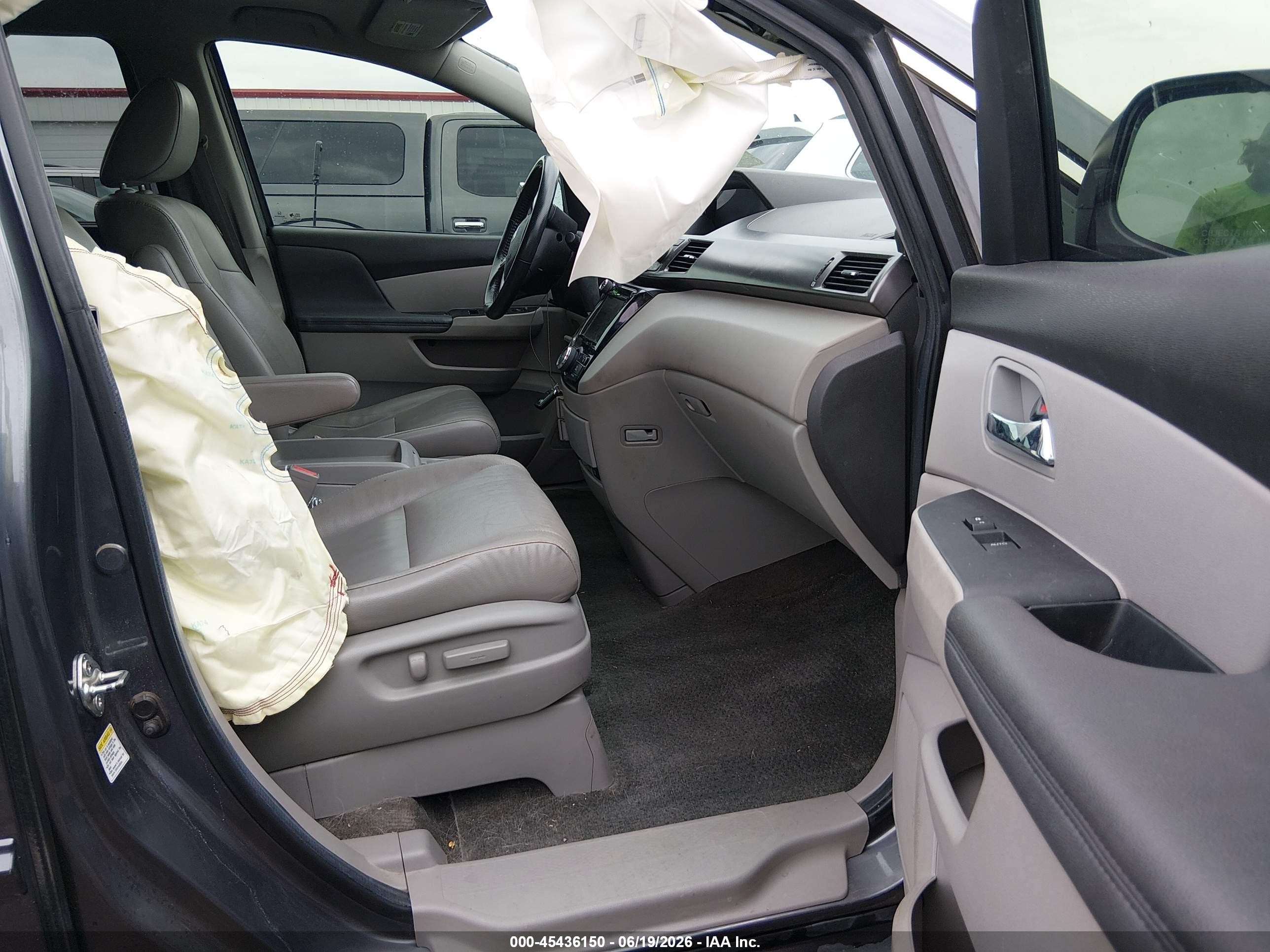 2014 Honda Odyssey Ex-l Gray vin: 5FNRL5H66EB026499