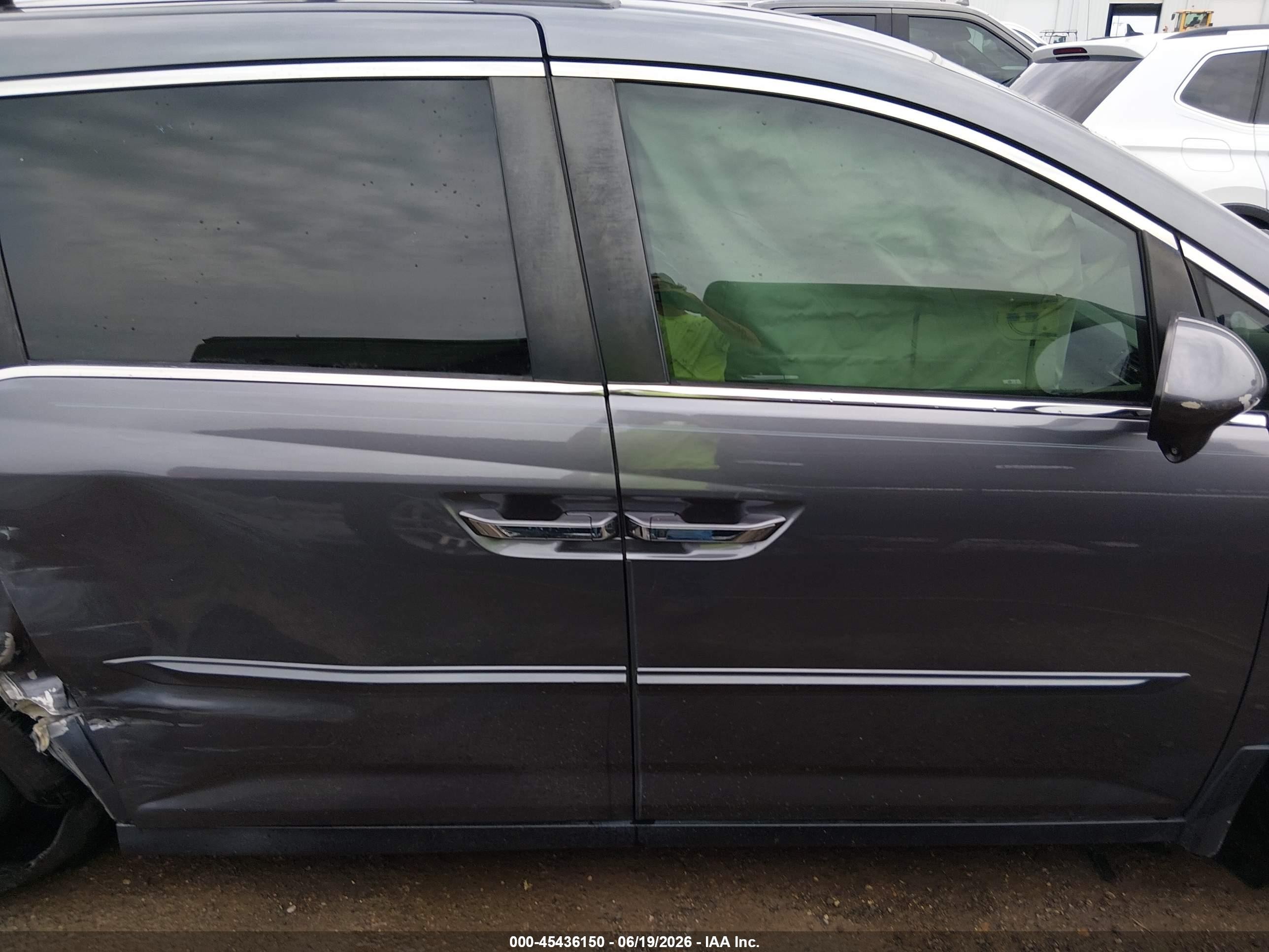 2014 Honda Odyssey Ex-l Gray vin: 5FNRL5H66EB026499