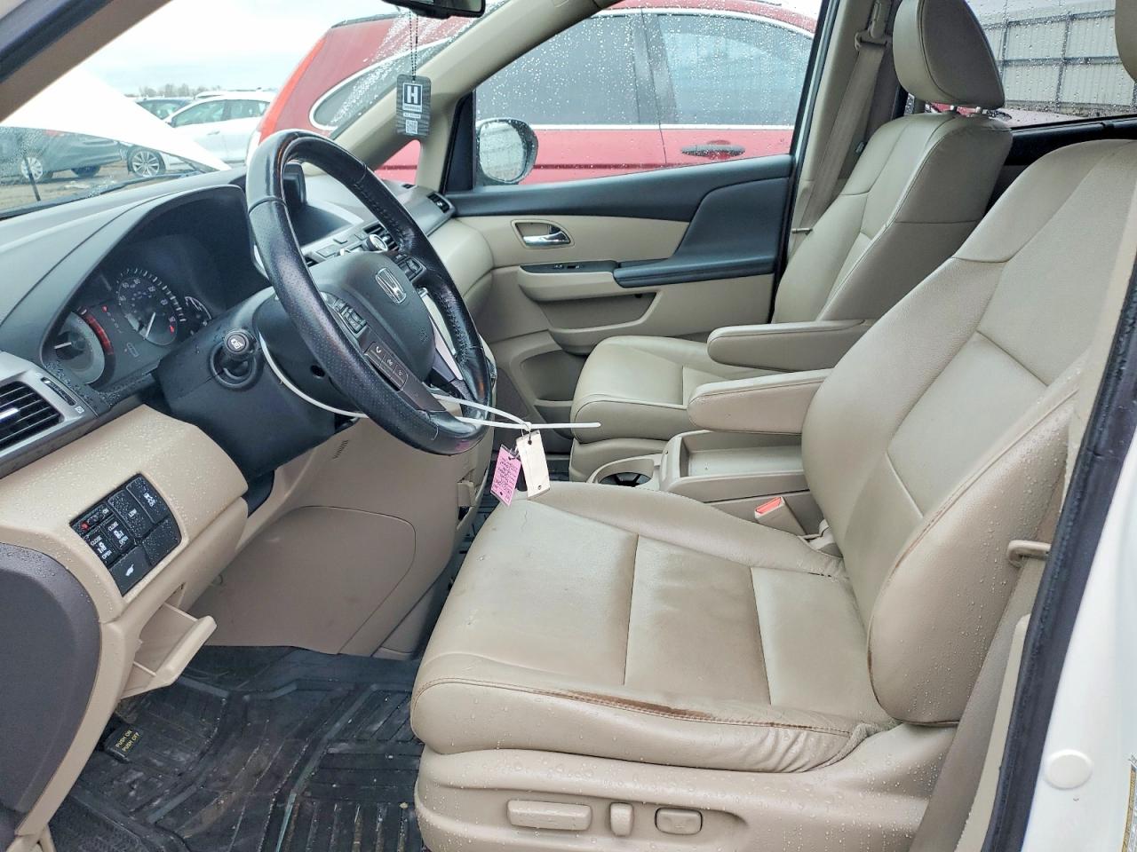 2014 Honda Odyssey Exl White vin: 5FNRL5H66EB027362
