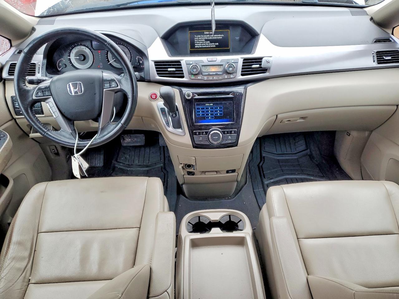 2014 Honda Odyssey Exl White vin: 5FNRL5H66EB027362