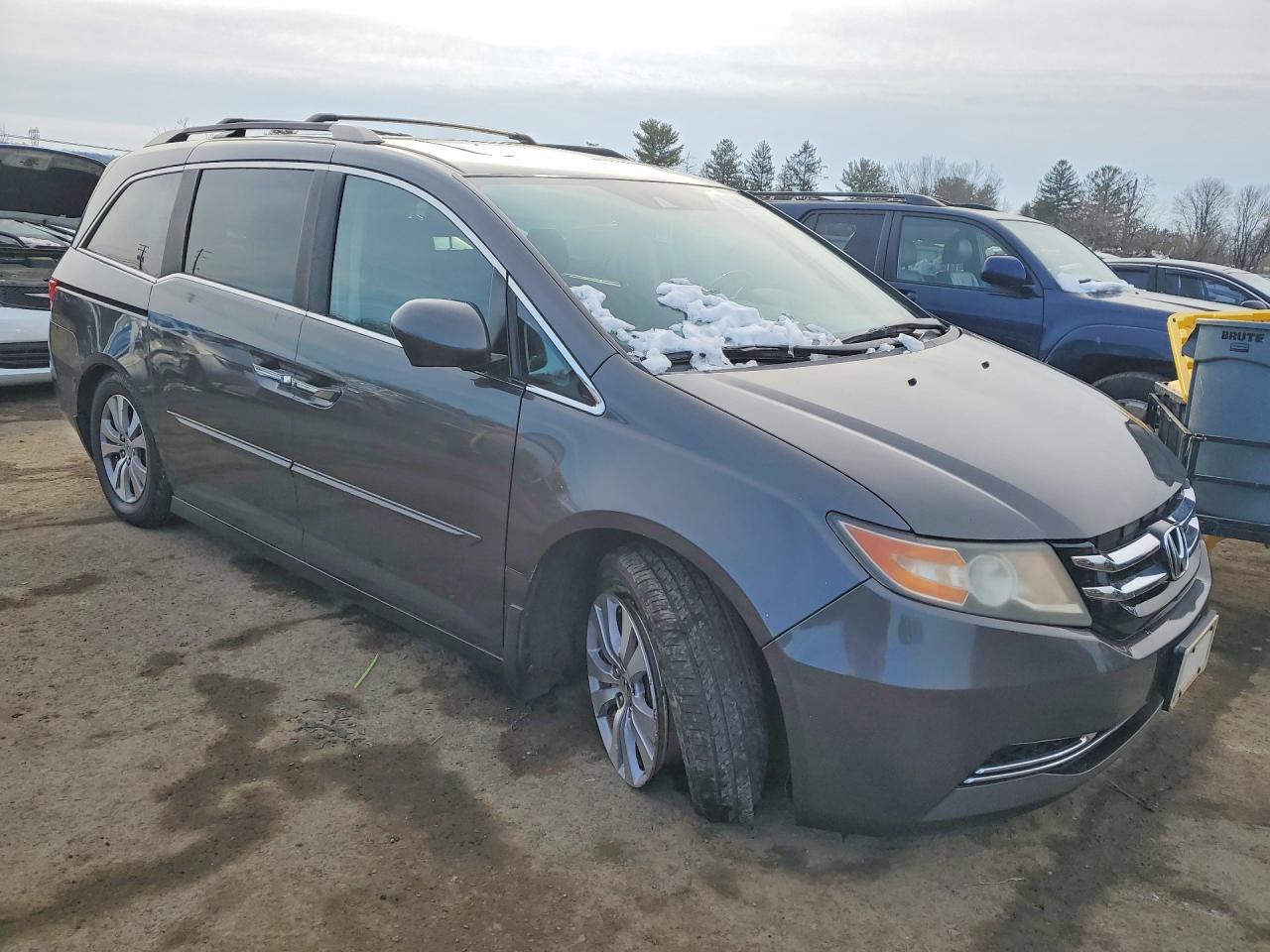 2014 Honda Odyssey Exl Gray vin: 5FNRL5H66EB028866