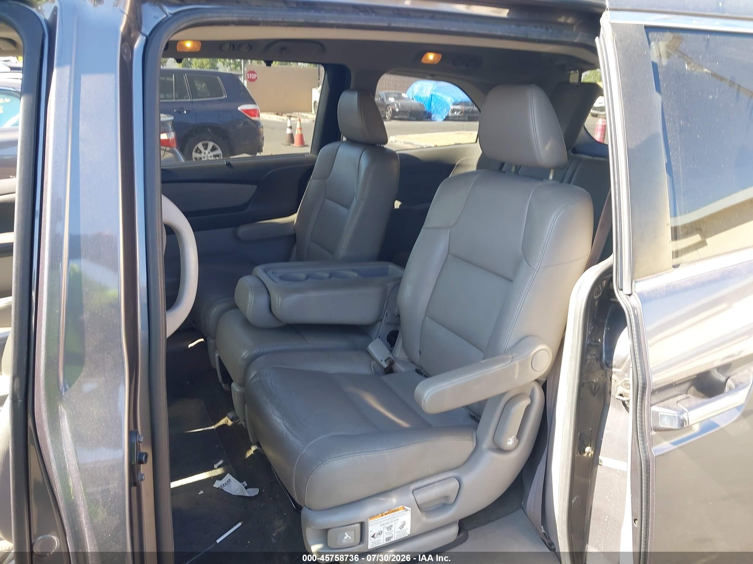 2014 Honda Odyssey Ex-l Gray vin: 5FNRL5H66EB032254