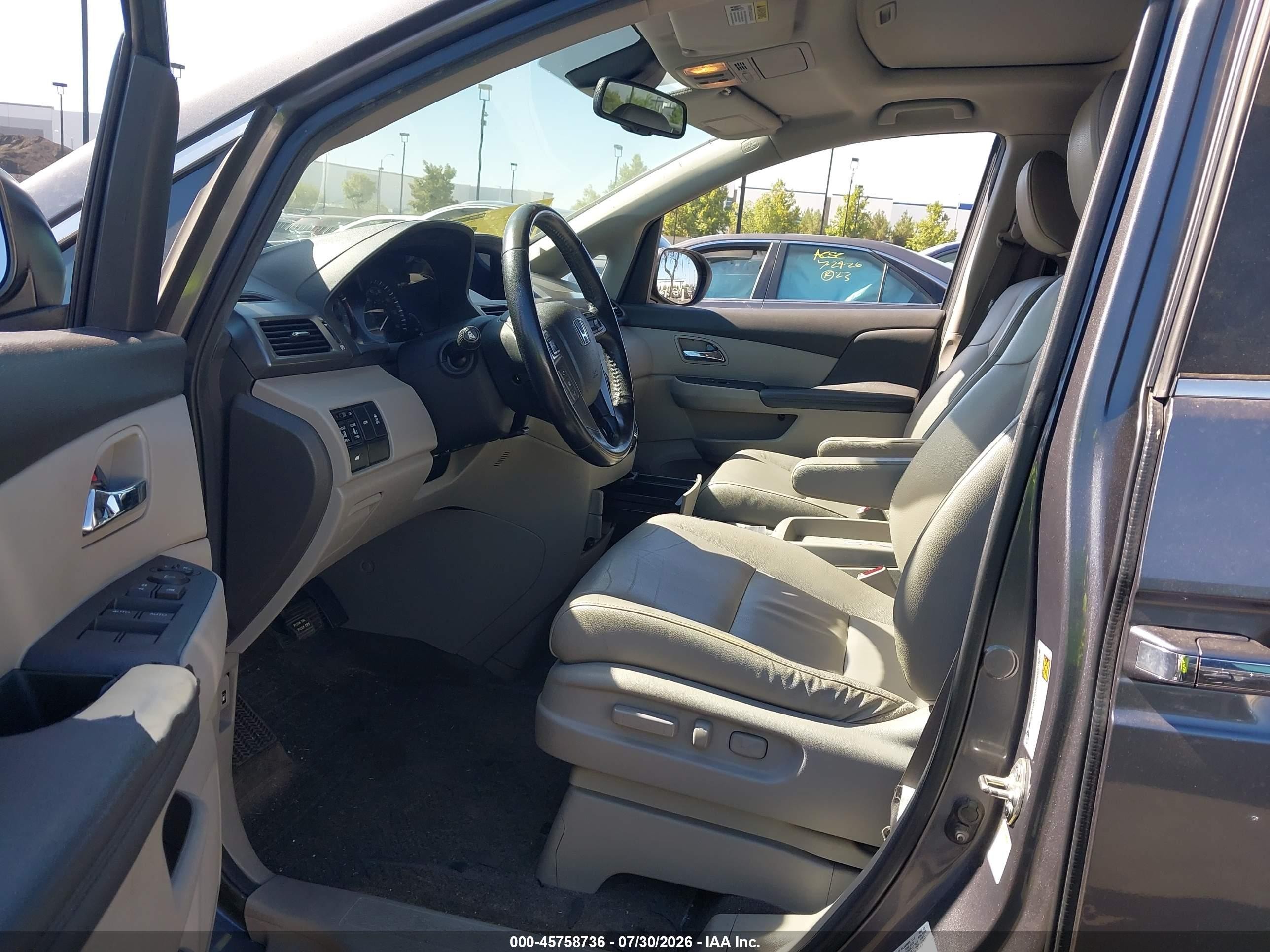 2014 Honda Odyssey Ex-l Gray vin: 5FNRL5H66EB032254