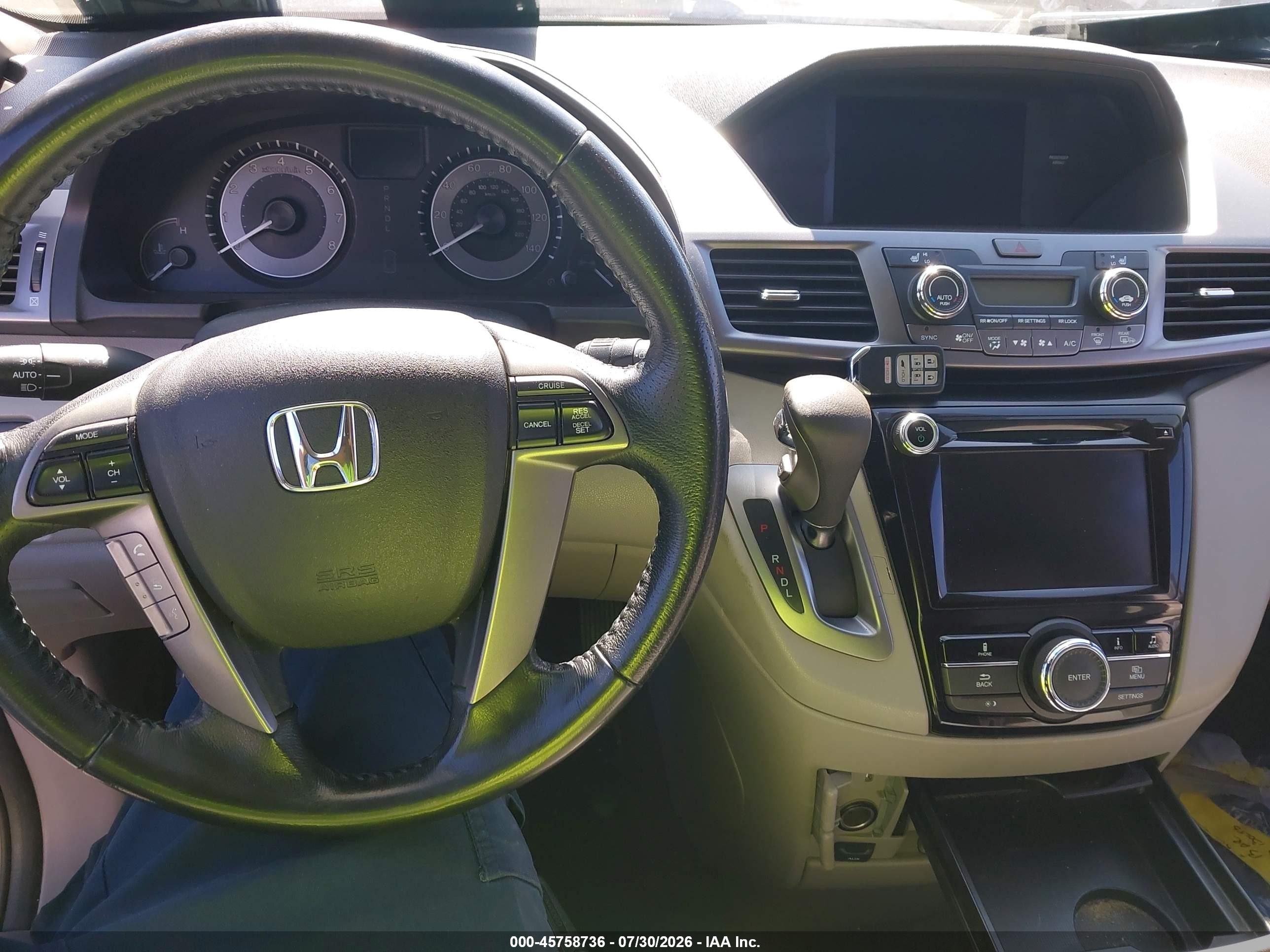 2014 Honda Odyssey Ex-l Gray vin: 5FNRL5H66EB032254