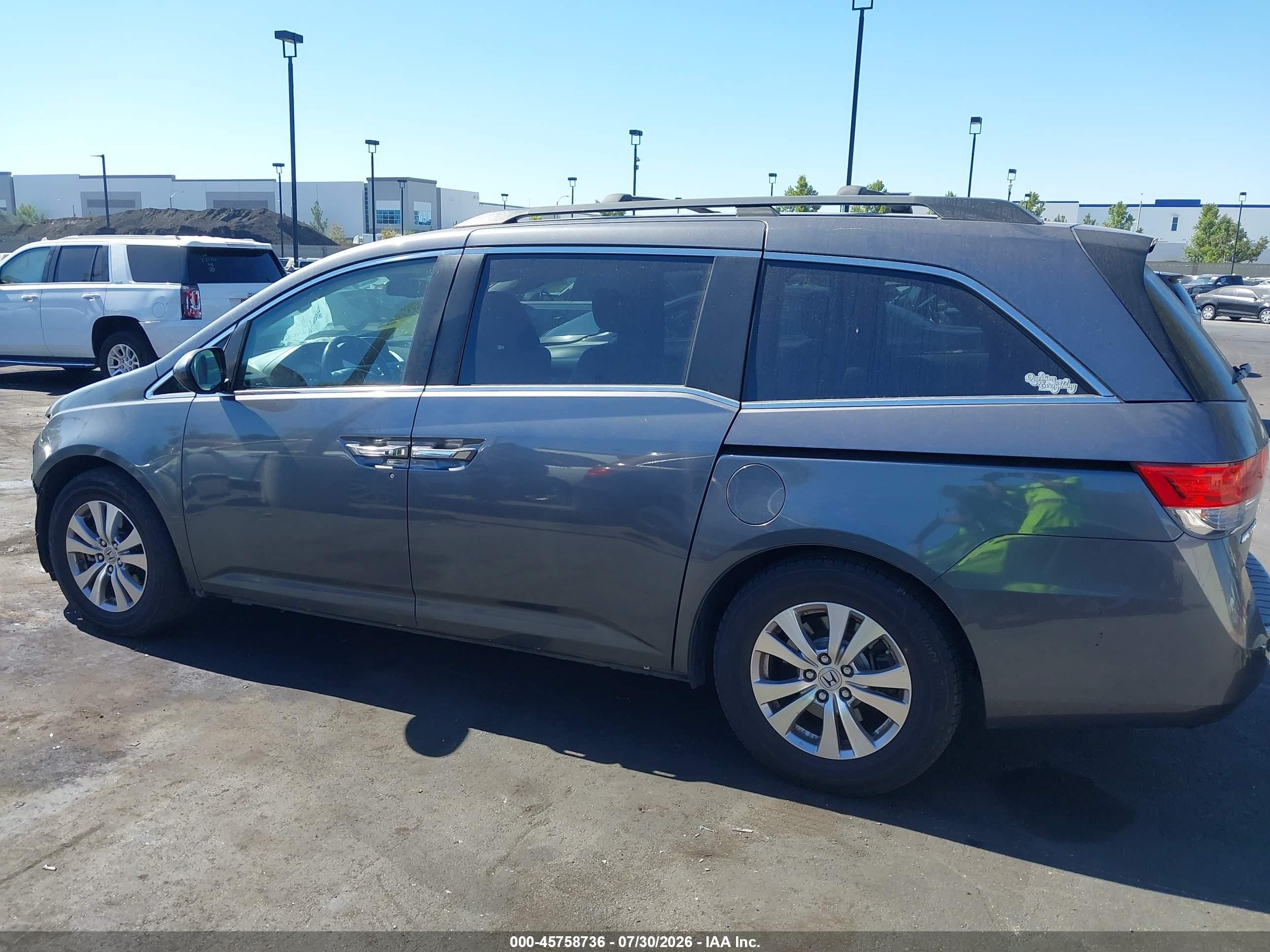 2014 Honda Odyssey Ex-l Gray vin: 5FNRL5H66EB032254