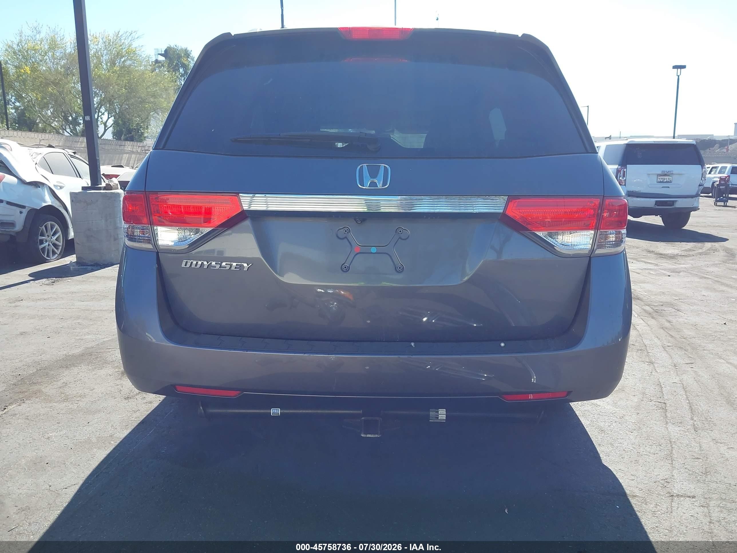 2014 Honda Odyssey Ex-l Gray vin: 5FNRL5H66EB032254