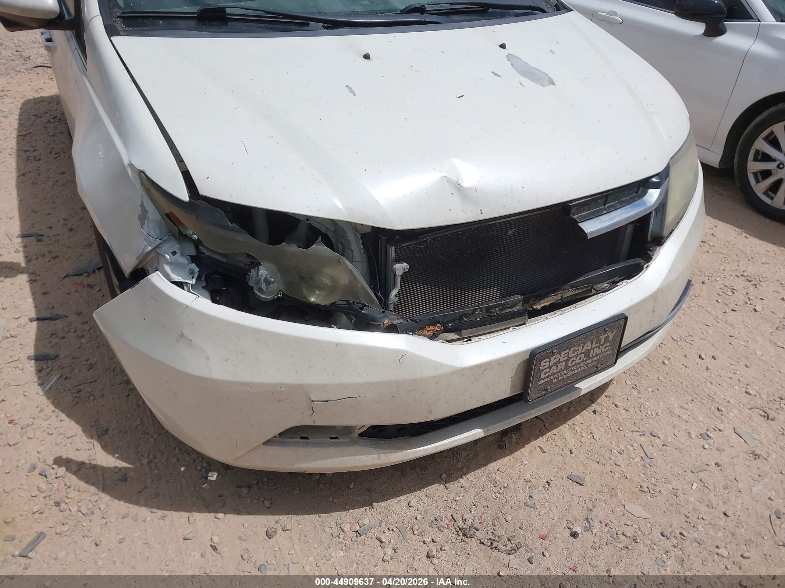 2014 Honda Odyssey Ex-l White vin: 5FNRL5H66EB041715