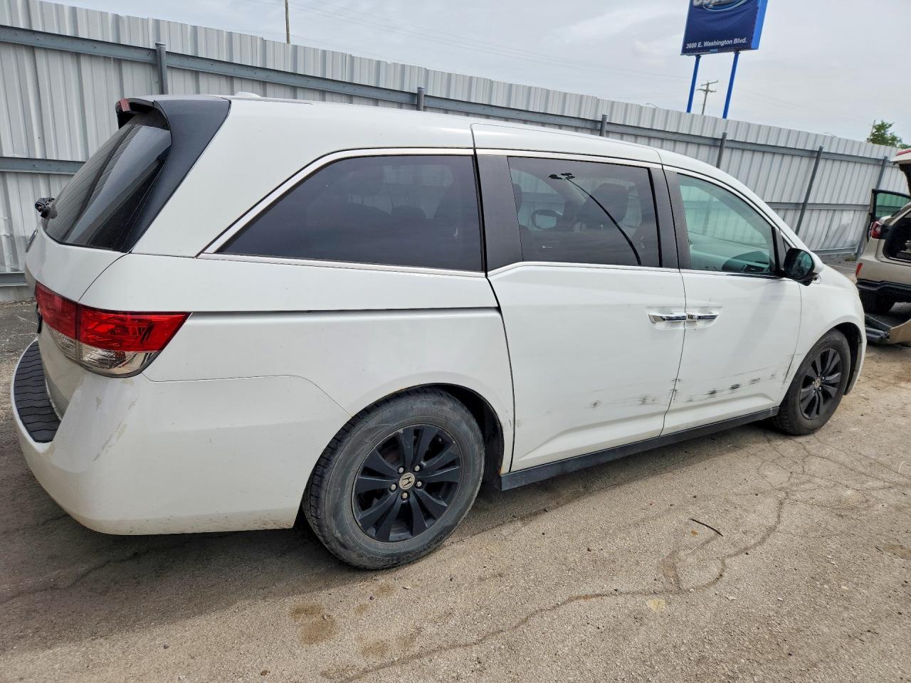 2014 Honda Odyssey Exl White vin: 5FNRL5H66EB048874