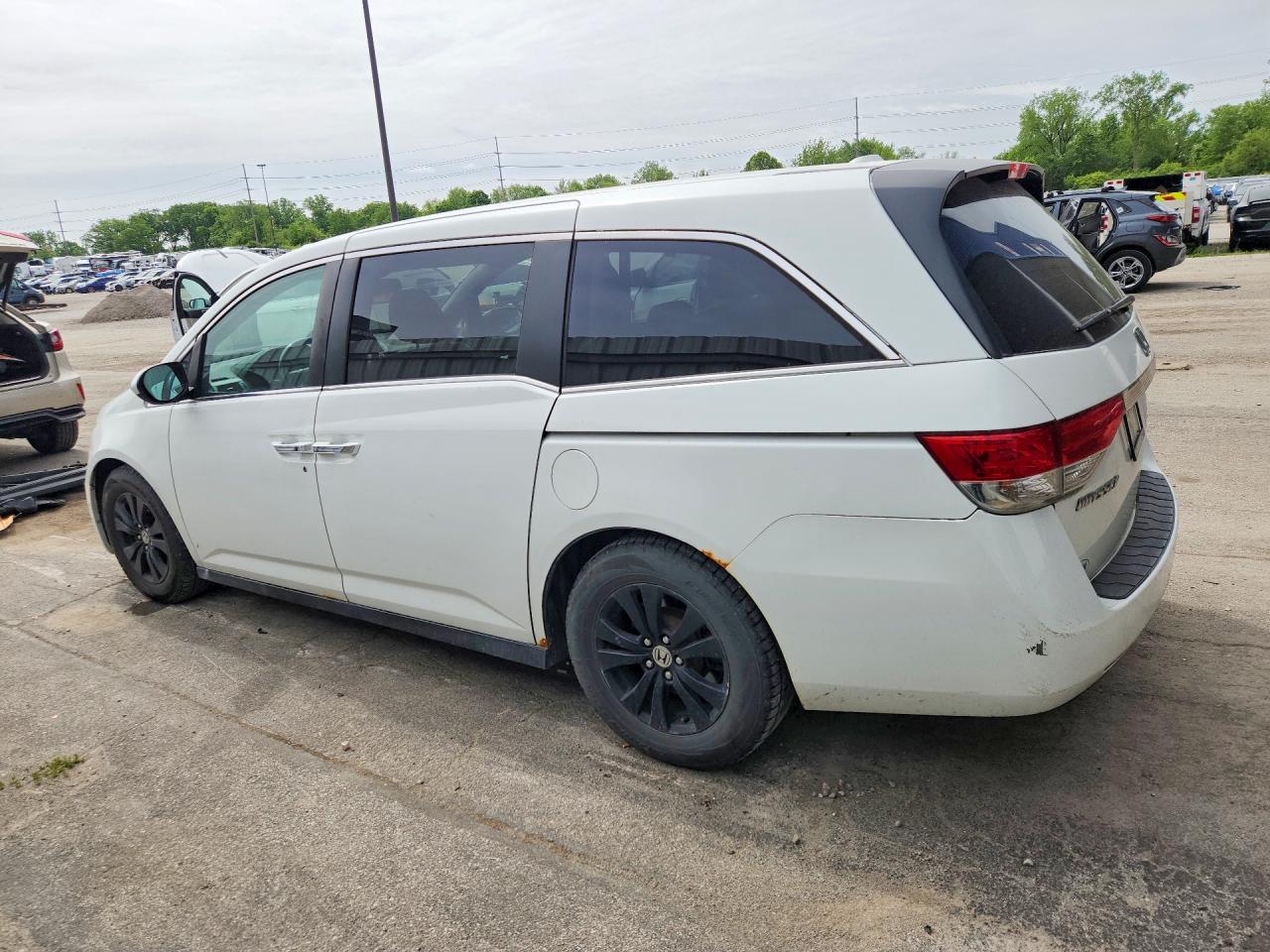 2014 Honda Odyssey Exl White vin: 5FNRL5H66EB048874