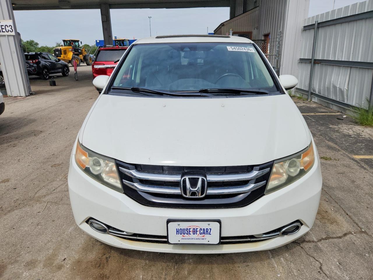 2014 Honda Odyssey Exl White vin: 5FNRL5H66EB048874