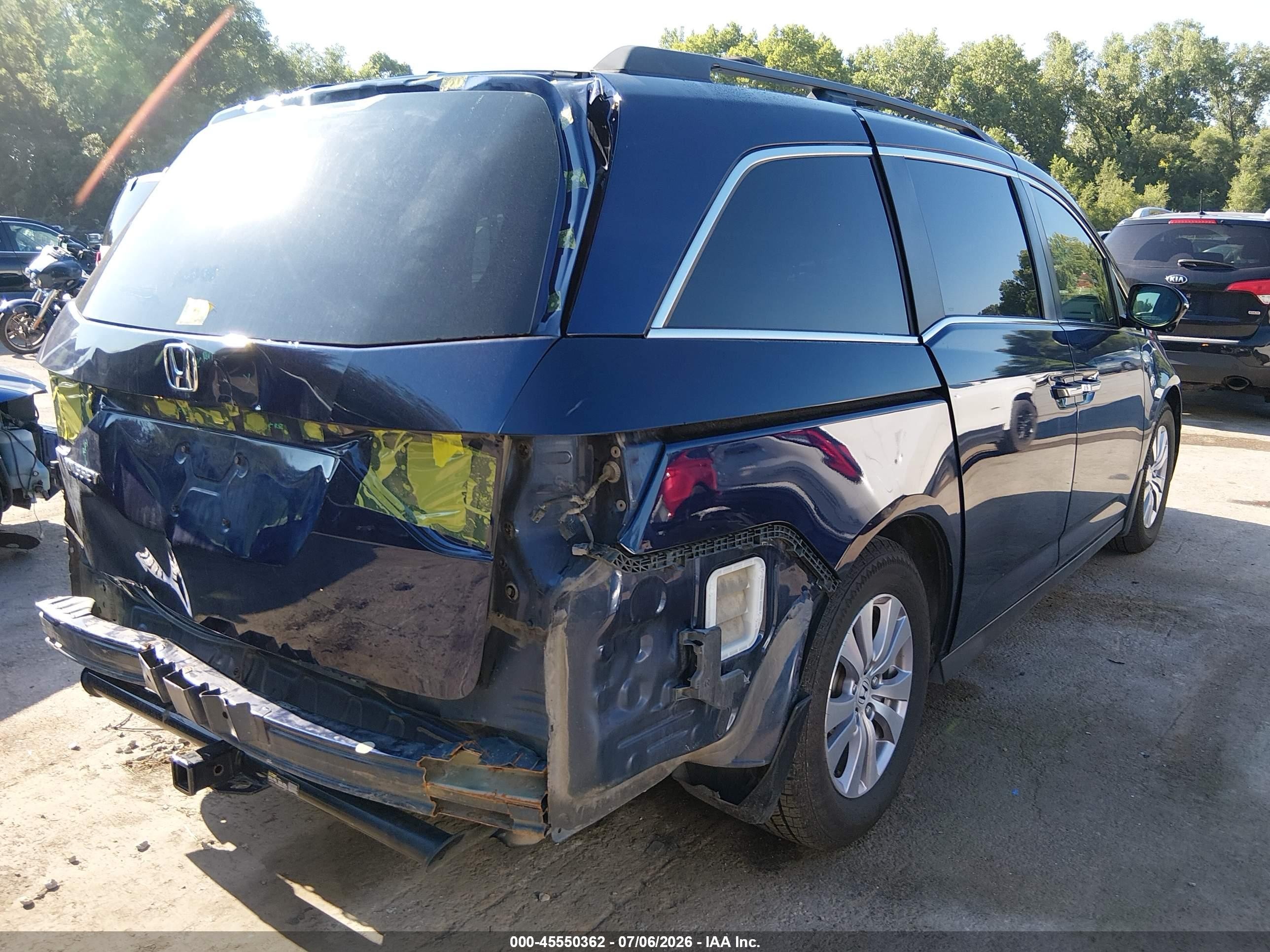 2014 Honda Odyssey Ex-l Синий vin: 5FNRL5H66EB061382