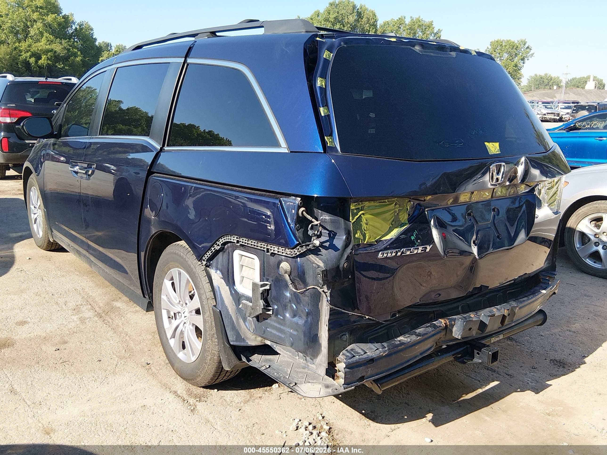 2014 Honda Odyssey Ex-l Синий vin: 5FNRL5H66EB061382