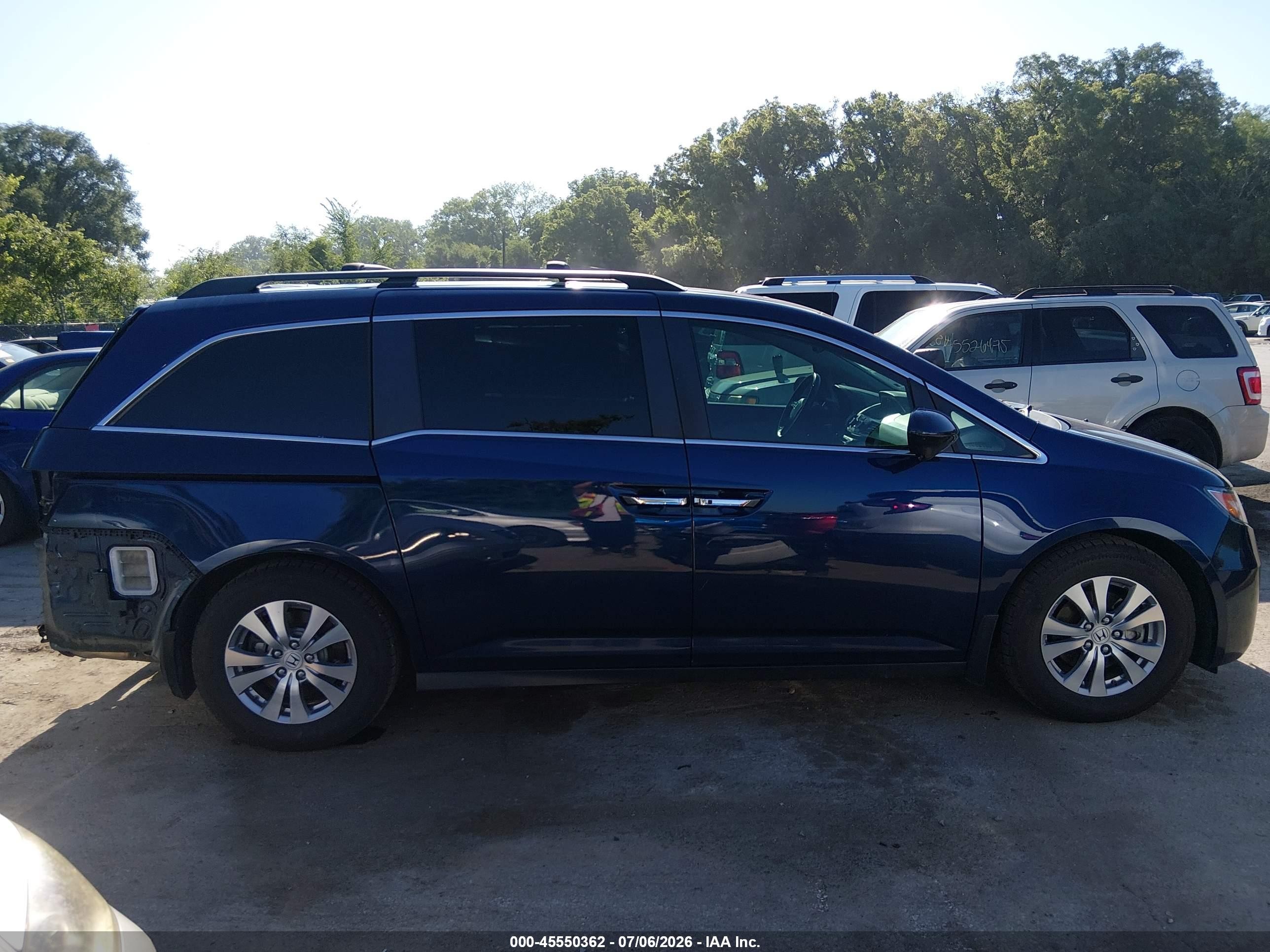2014 Honda Odyssey Ex-l Синий vin: 5FNRL5H66EB061382