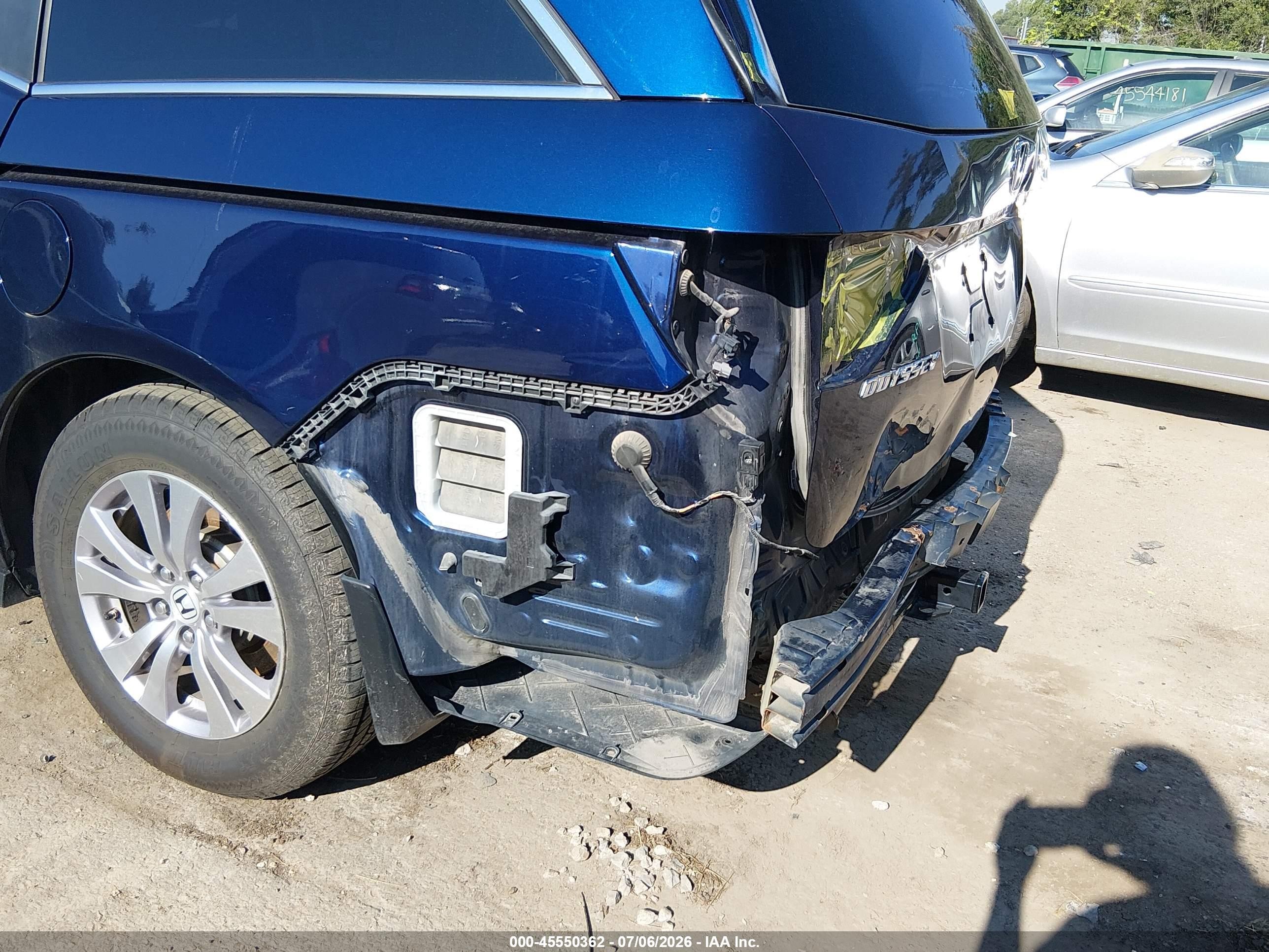 2014 Honda Odyssey Ex-l Синий vin: 5FNRL5H66EB061382