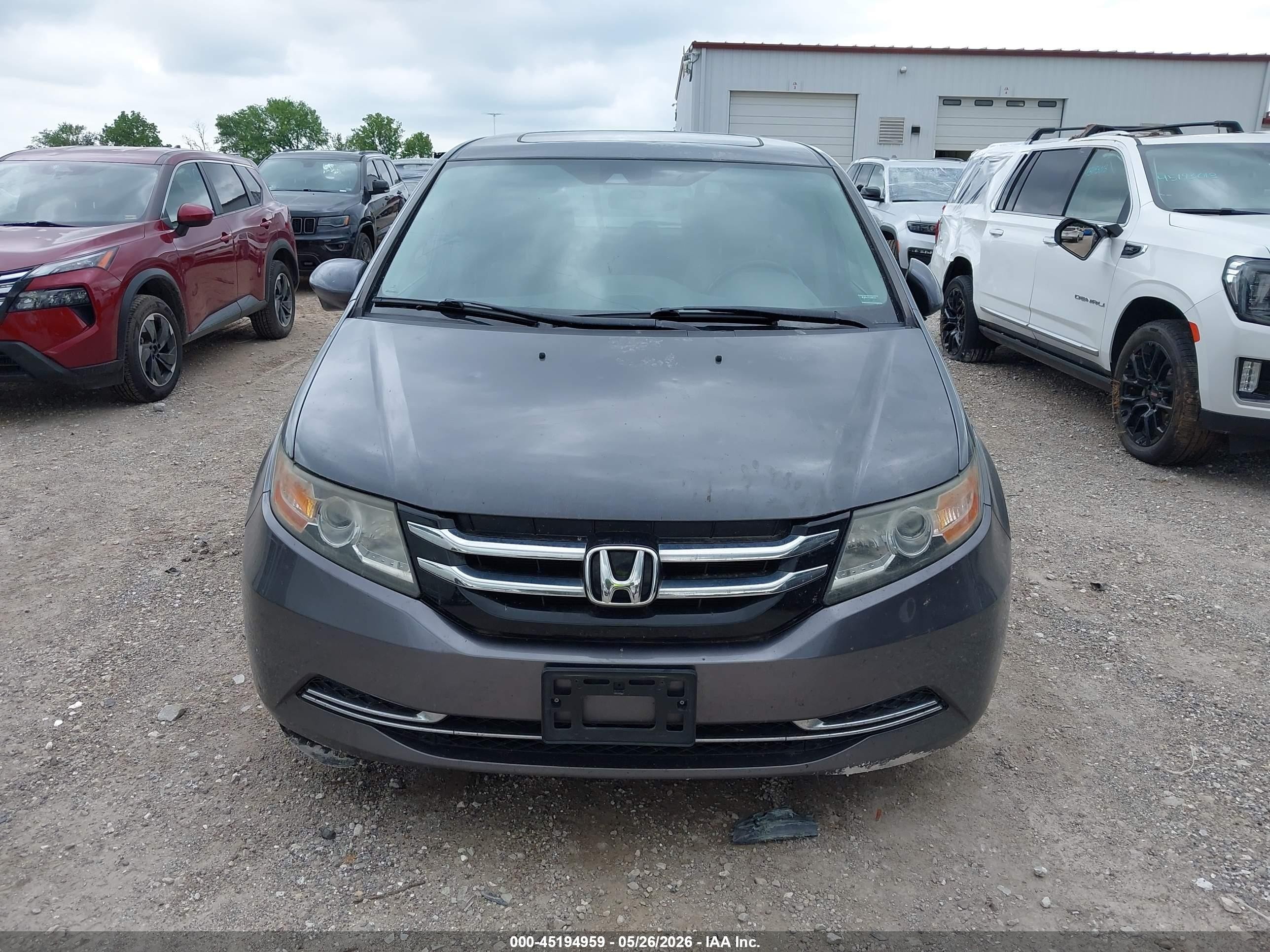 2014 Honda Odyssey Ex-l Gray vin: 5FNRL5H66EB069109
