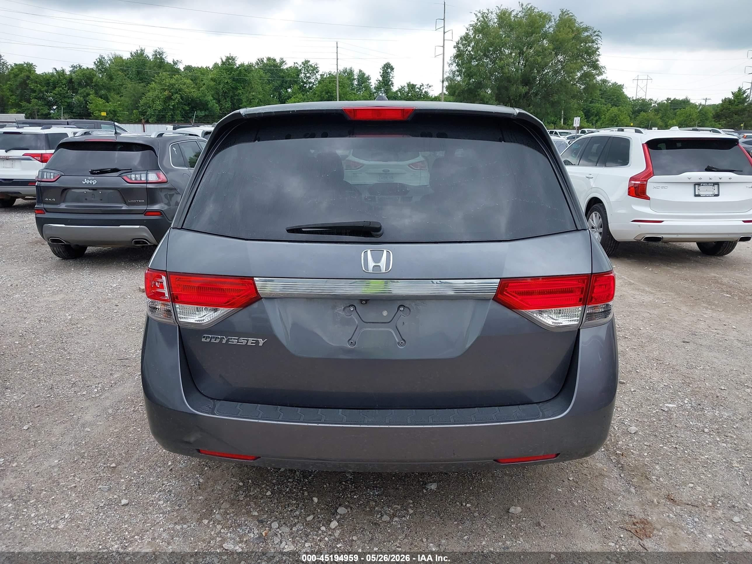 2014 Honda Odyssey Ex-l Gray vin: 5FNRL5H66EB069109