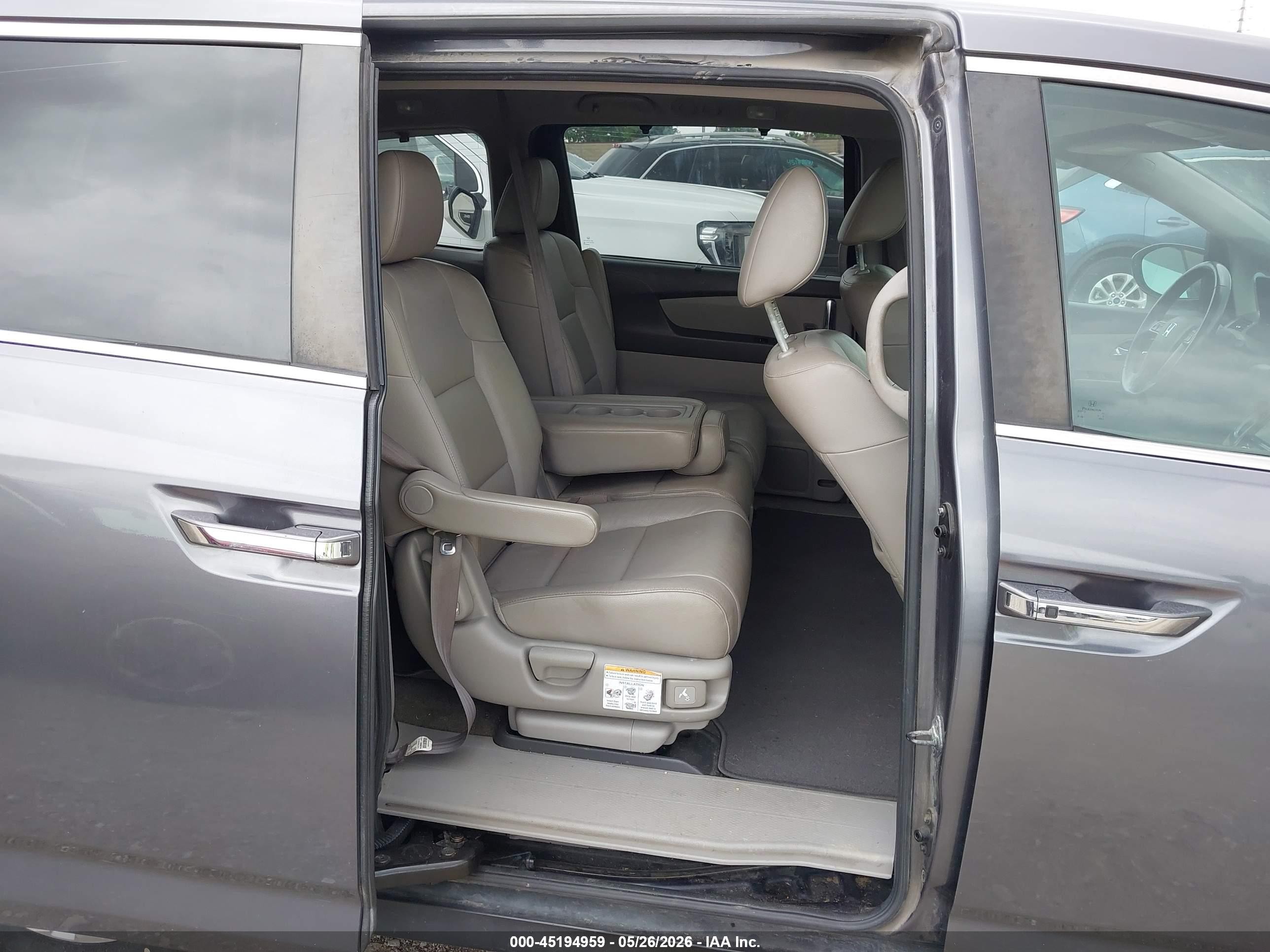 2014 Honda Odyssey Ex-l Gray vin: 5FNRL5H66EB069109