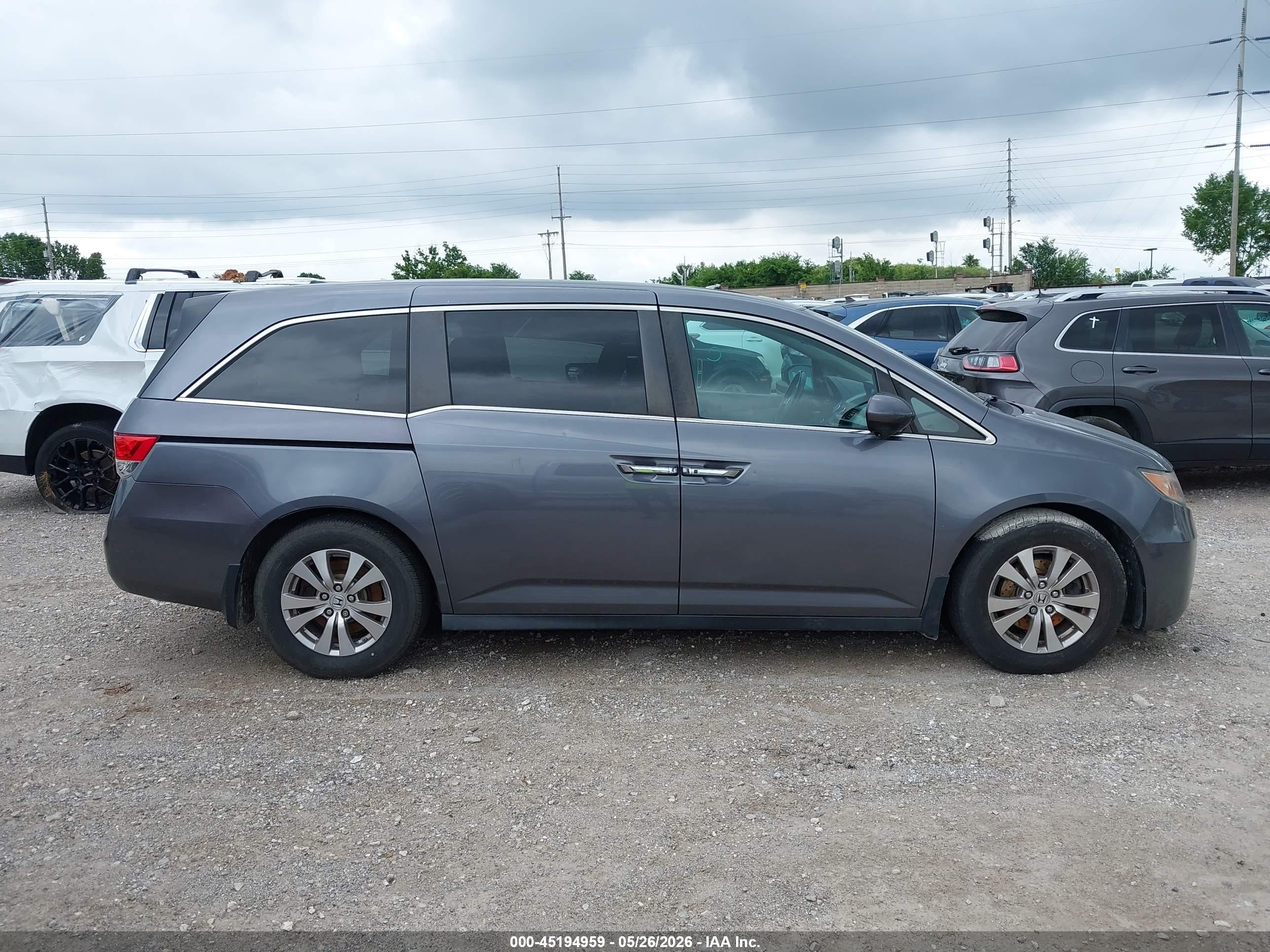 2014 Honda Odyssey Ex-l Gray vin: 5FNRL5H66EB069109