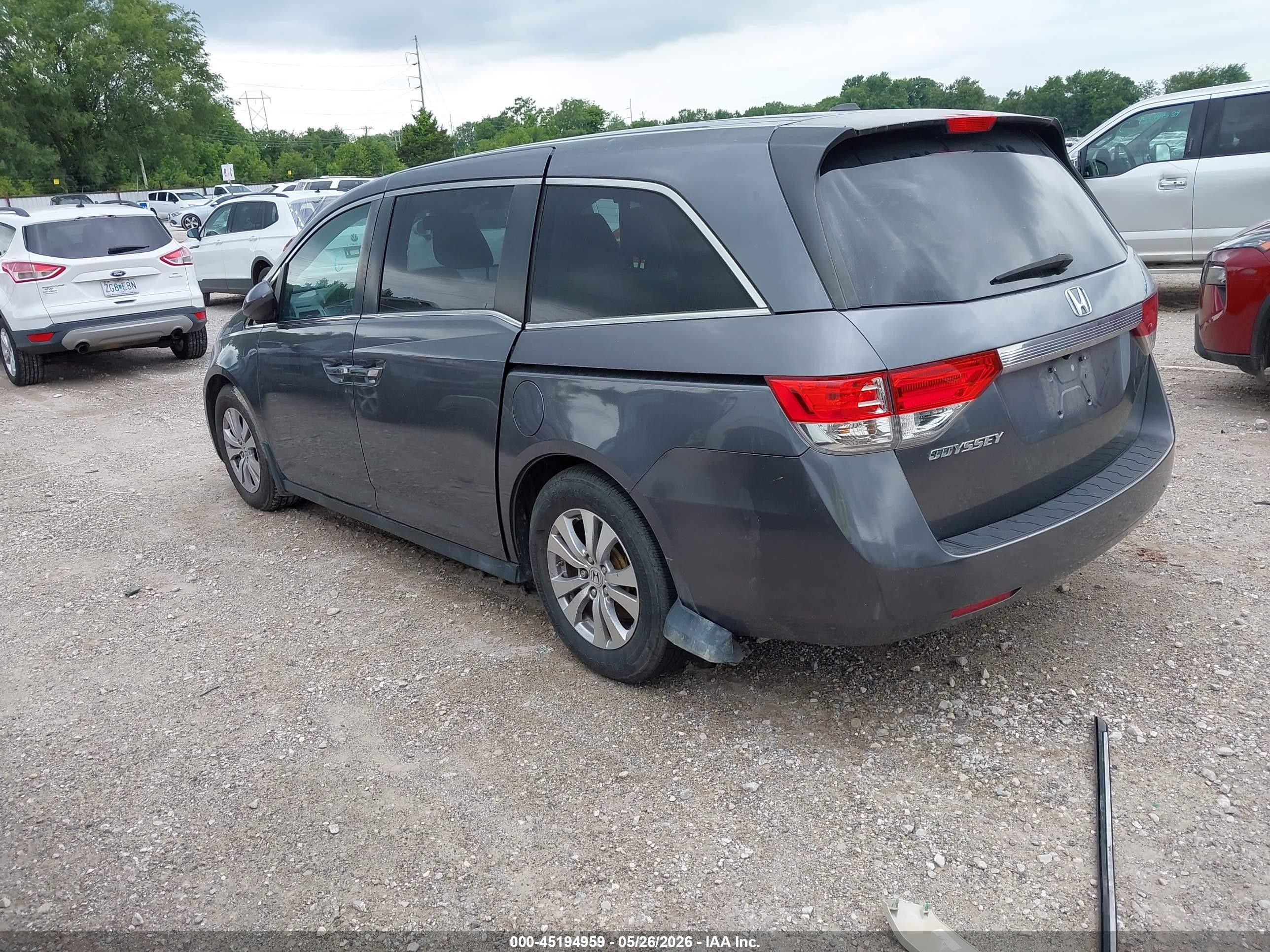 2014 Honda Odyssey Ex-l Gray vin: 5FNRL5H66EB069109