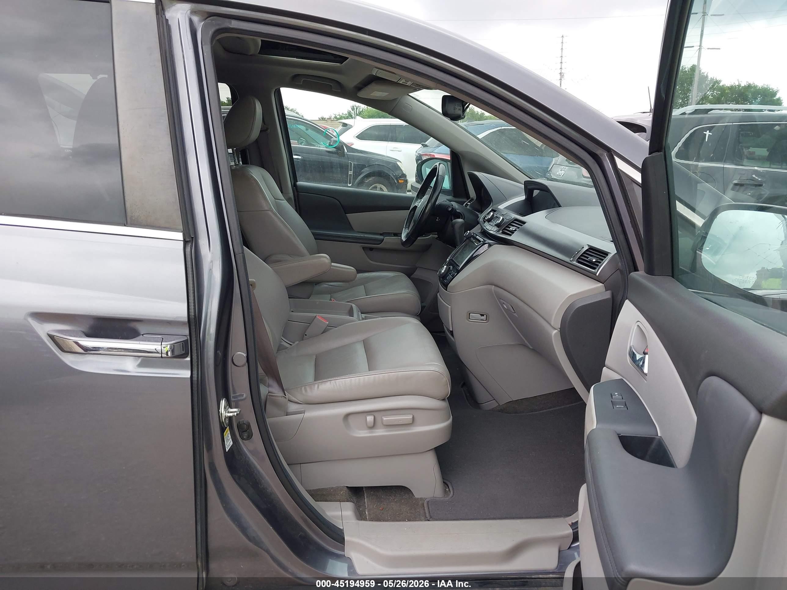 2014 Honda Odyssey Ex-l Gray vin: 5FNRL5H66EB069109