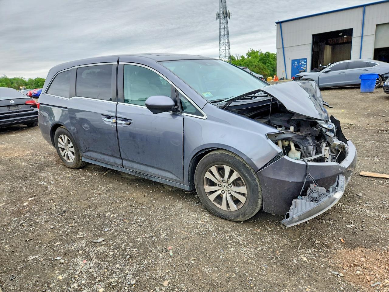 2014 Honda Odyssey Exl Gray vin: 5FNRL5H66EB074147