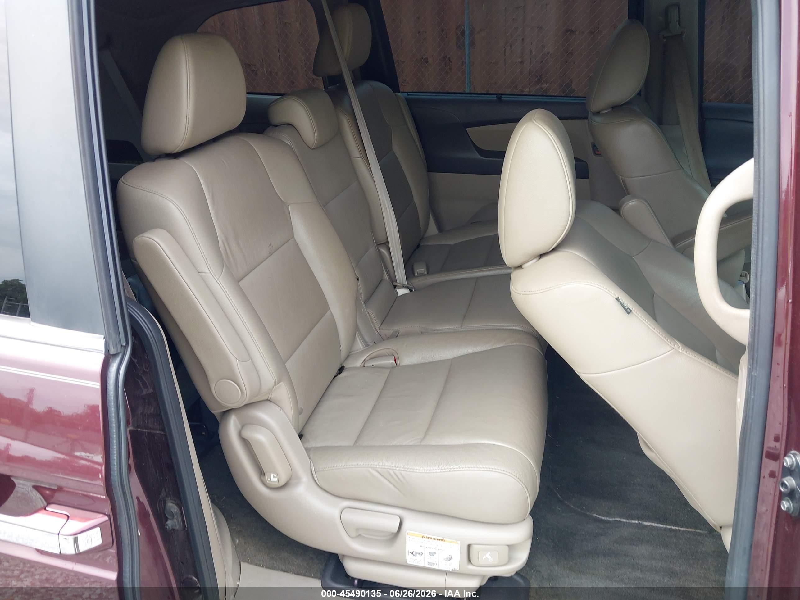 2014 Honda Odyssey Ex-l Темно-бордовый vin: 5FNRL5H66EB075797