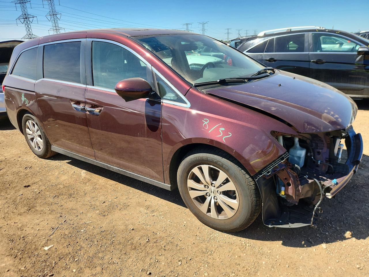 2014 Honda Odyssey Exl Бордовый vin: 5FNRL5H66EB092518