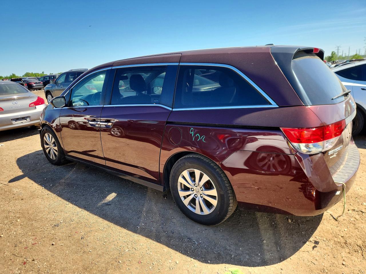 2014 Honda Odyssey Exl Бордовый vin: 5FNRL5H66EB092518