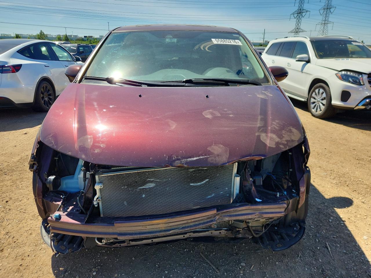 2014 Honda Odyssey Exl Бордовый vin: 5FNRL5H66EB092518