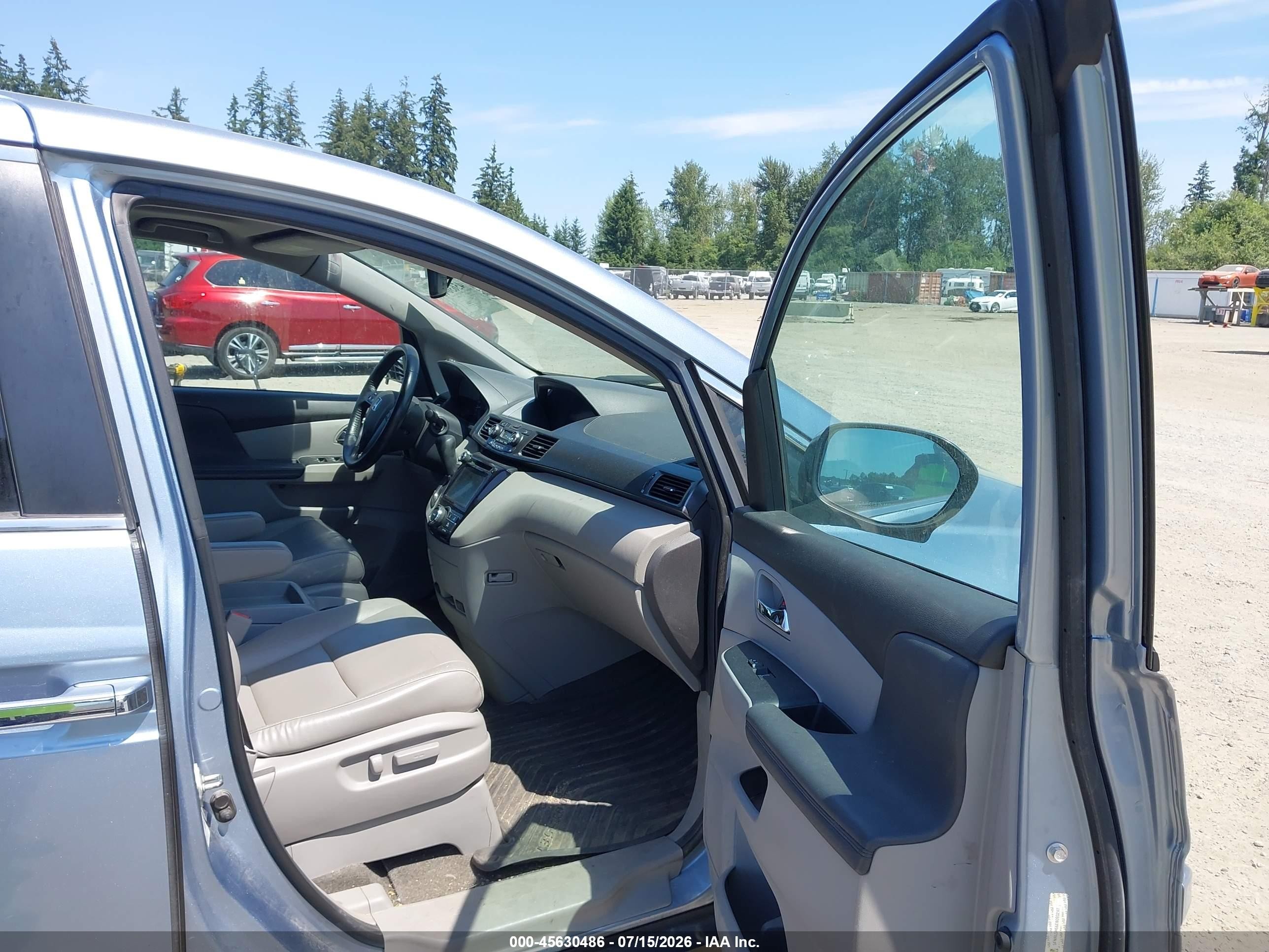 2014 Honda Odyssey Ex-l Blue vin: 5FNRL5H66EB093247