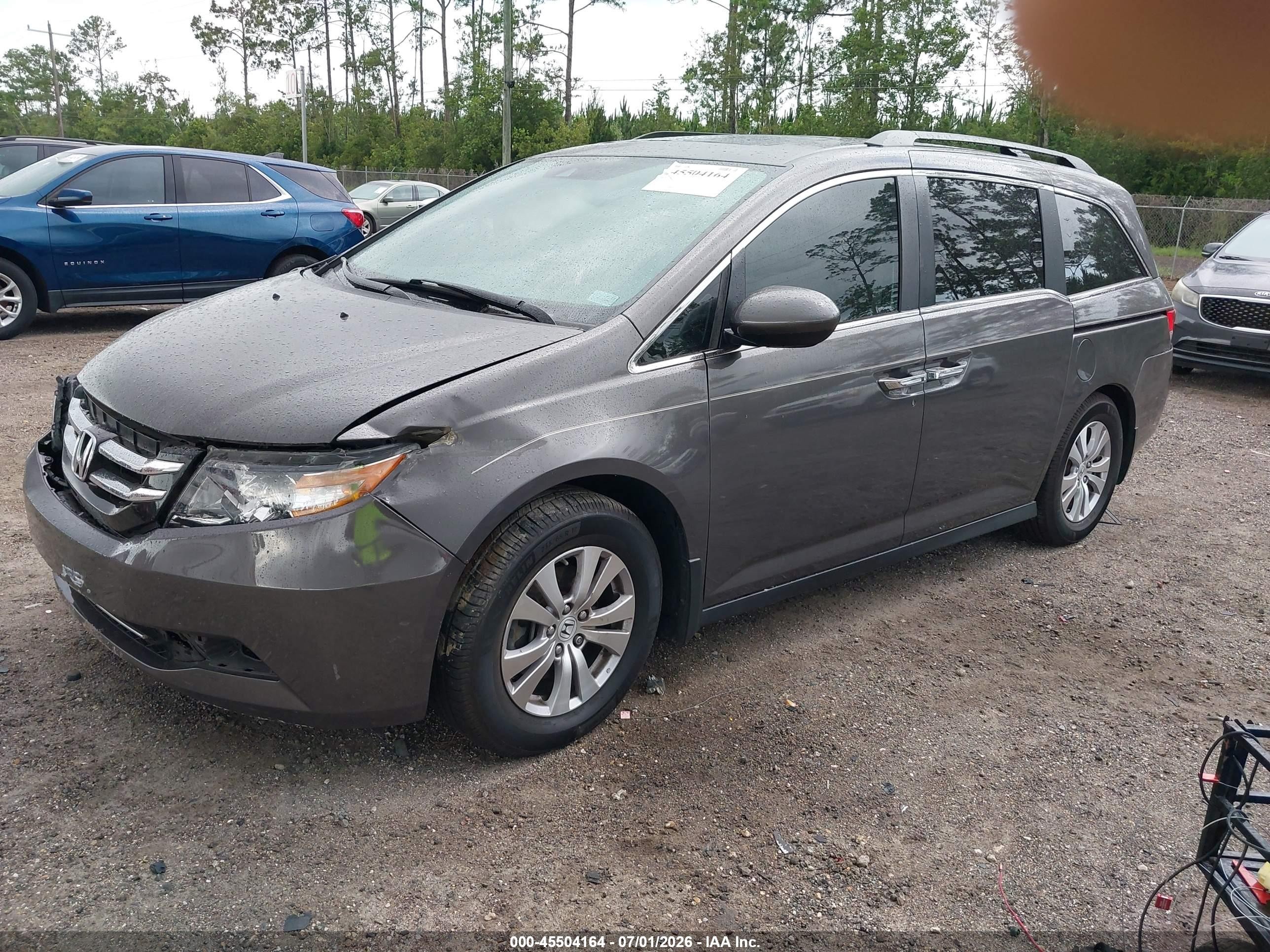 2014 Honda Odyssey Ex-l Gray vin: 5FNRL5H66EB112492