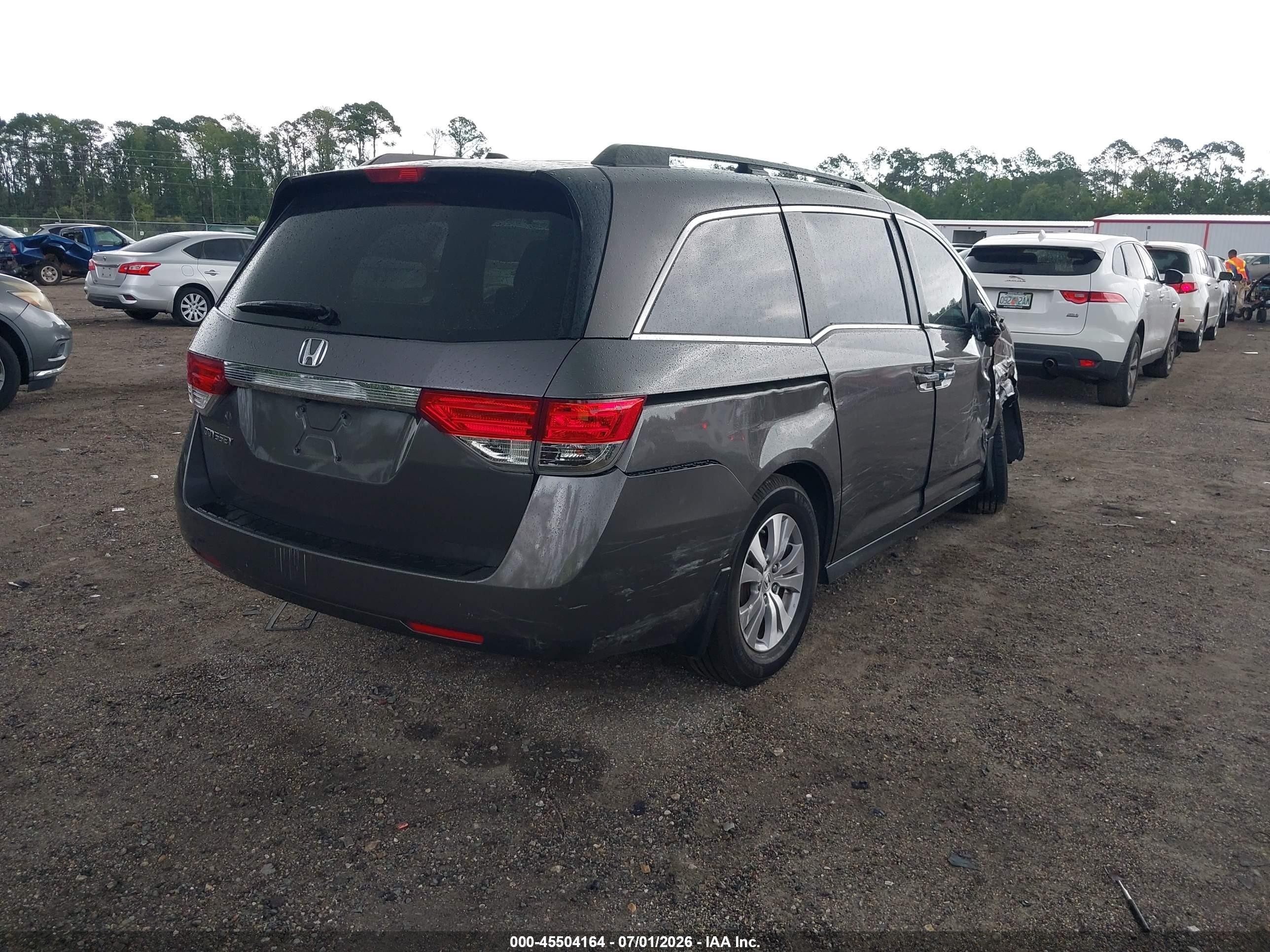 2014 Honda Odyssey Ex-l Gray vin: 5FNRL5H66EB112492